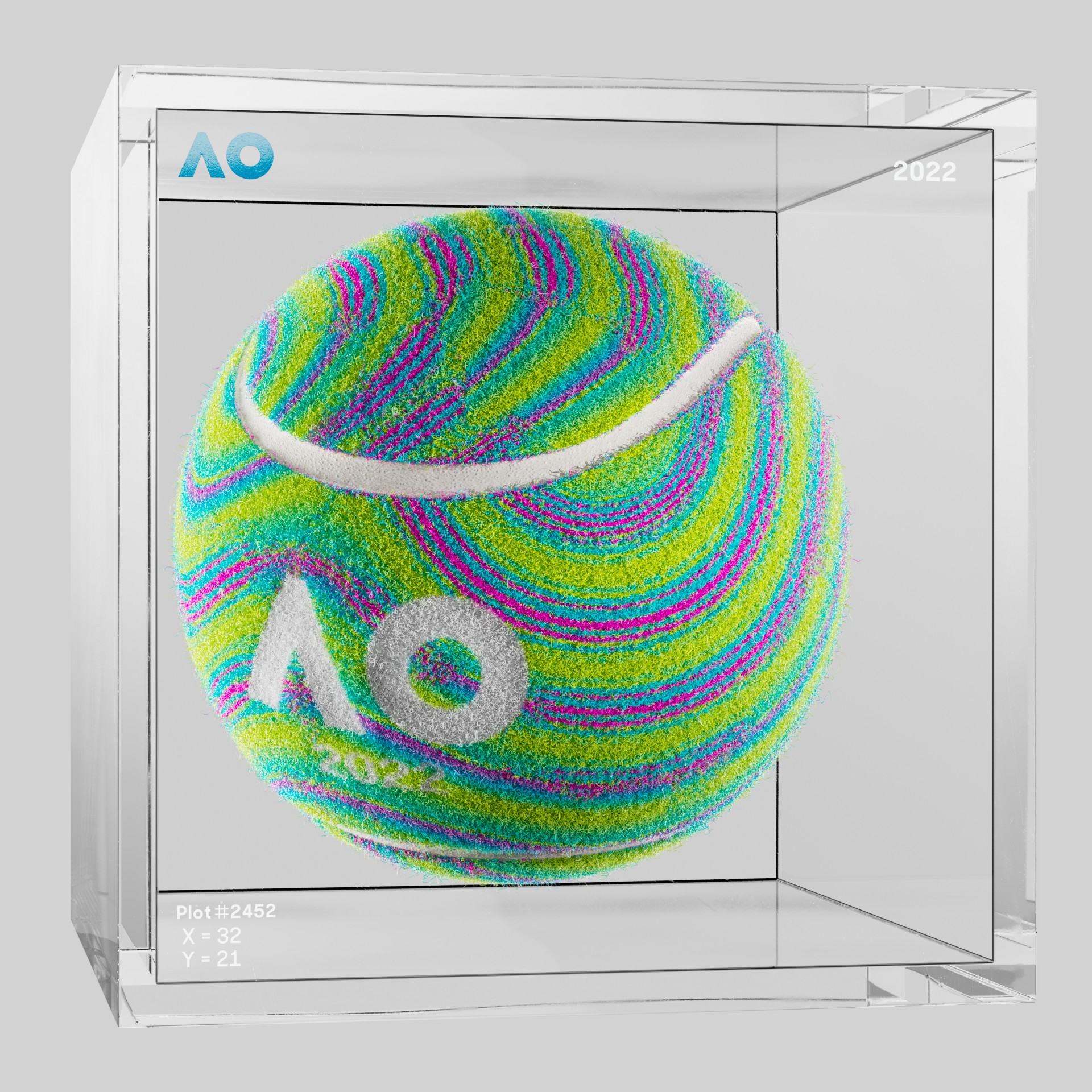 The Australian Open - The Australian Open Art Ball - AO Art Ball #3449 - NFT # 3449