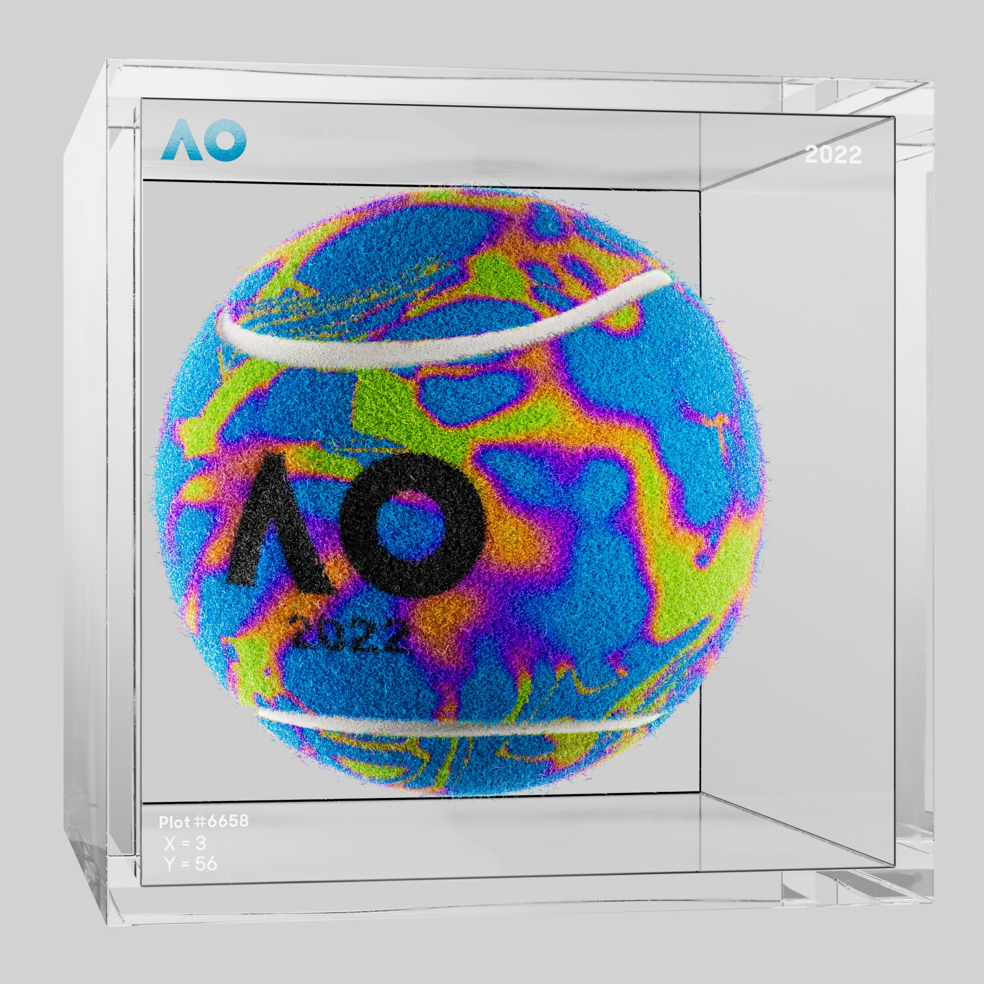 The Australian Open - The Australian Open Art Ball - AO Art Ball #3450 - NFT # 3450