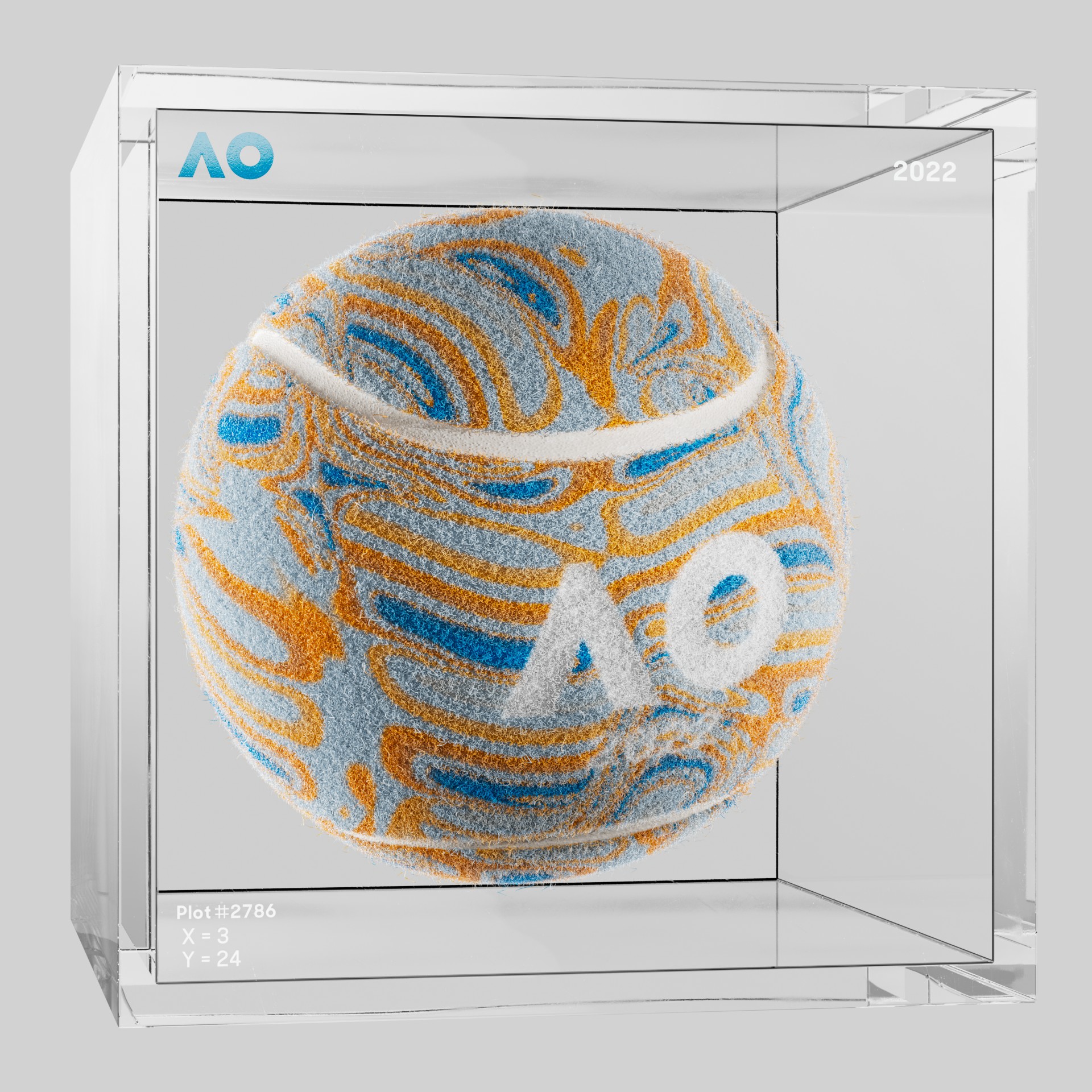 The Australian Open - The Australian Open Art Ball - AO Art Ball #3453 - NFT # 3453