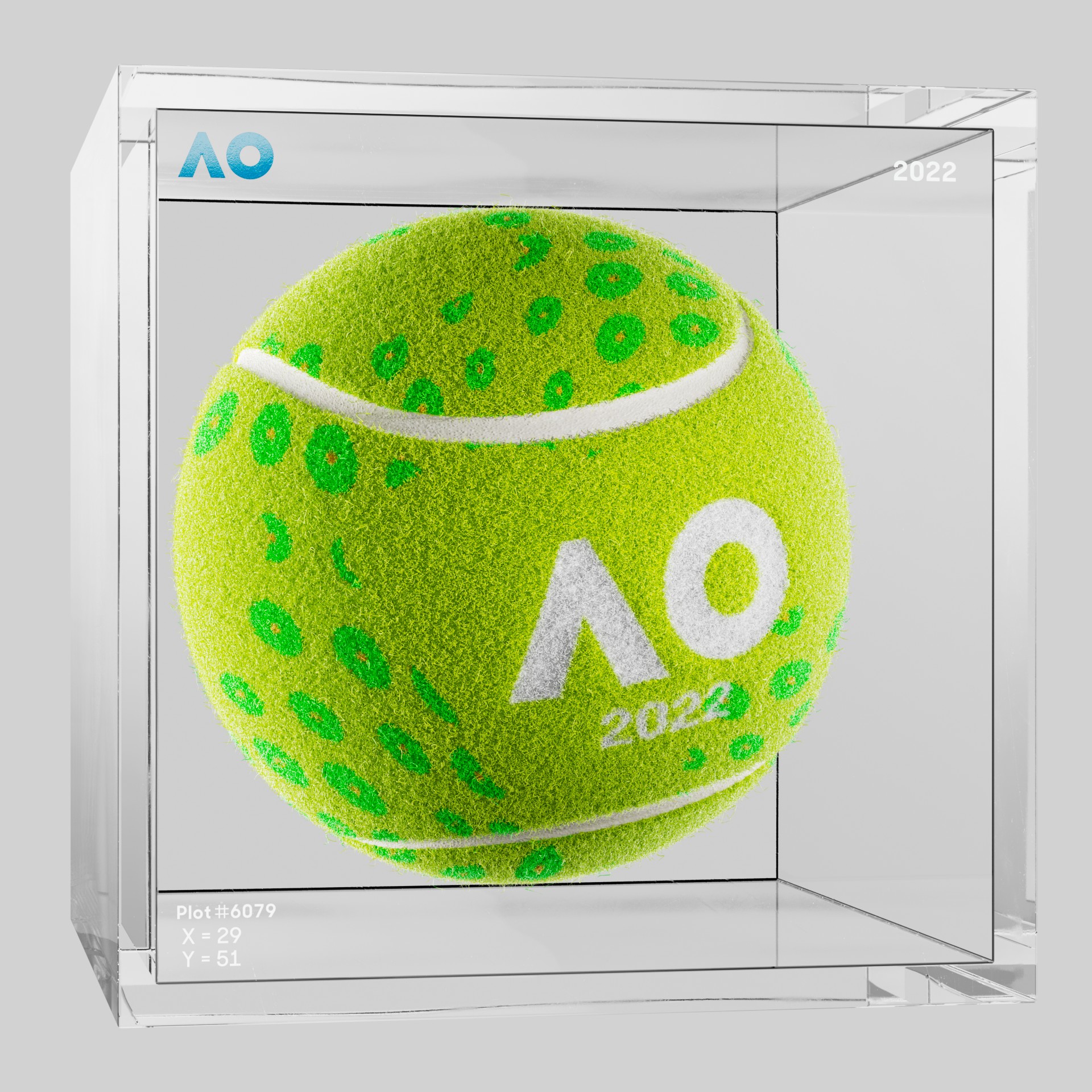 The Australian Open - The Australian Open Art Ball - AO Art Ball #3455 - NFT # 3455