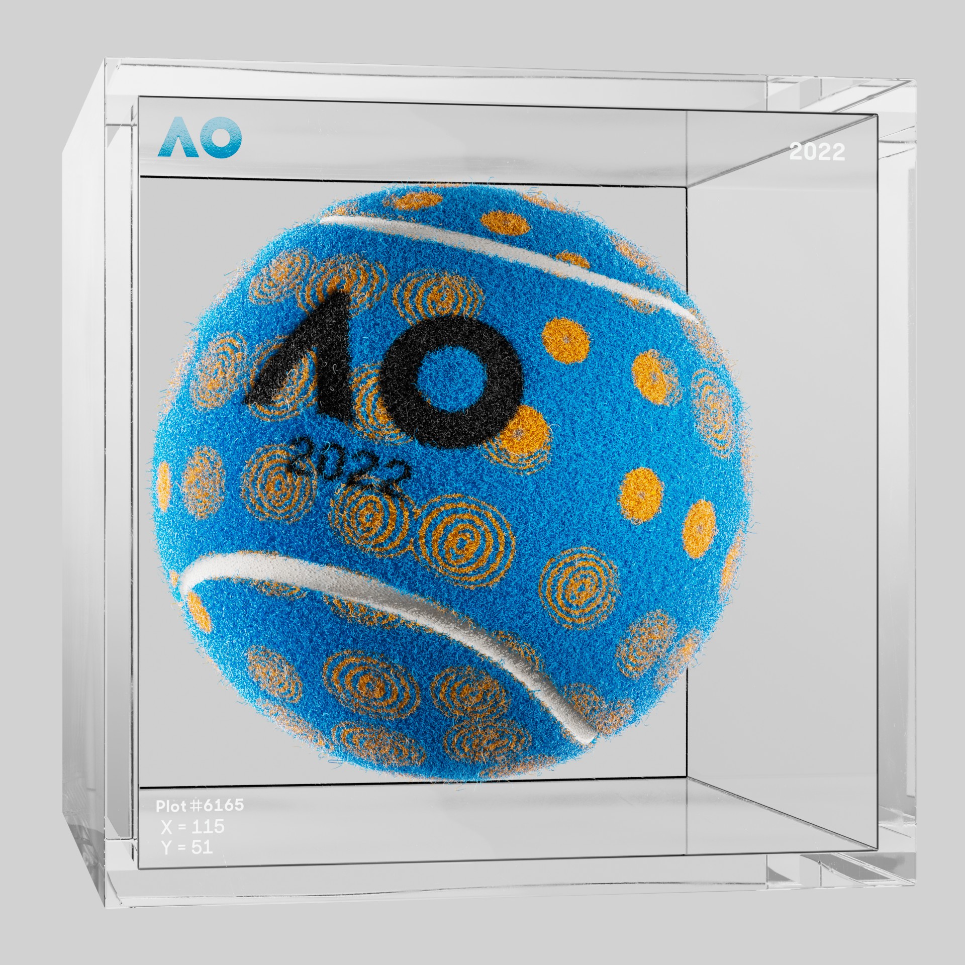 The Australian Open - The Australian Open Art Ball - AO Art Ball #3458 - NFT # 3458