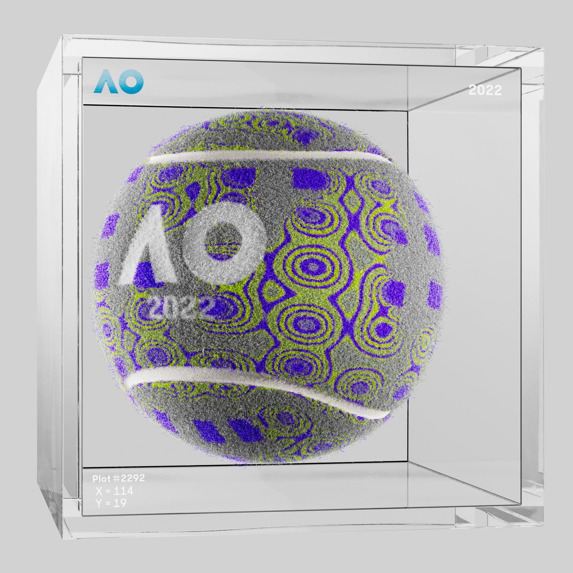 The Australian Open - The Australian Open Art Ball - AO Art Ball #346 - NFT # 346