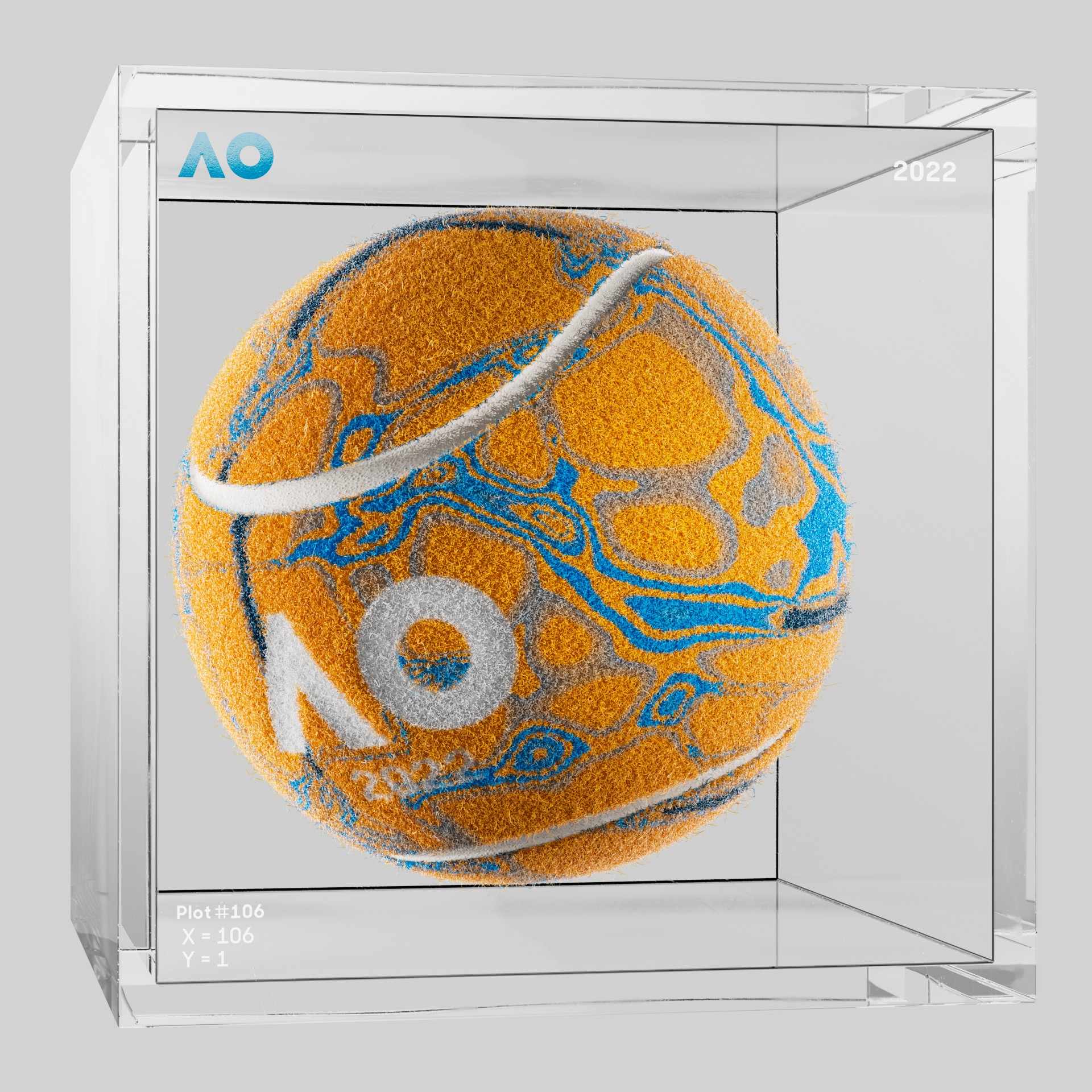 The Australian Open - The Australian Open Art Ball - AO Art Ball #3463 - NFT # 3463