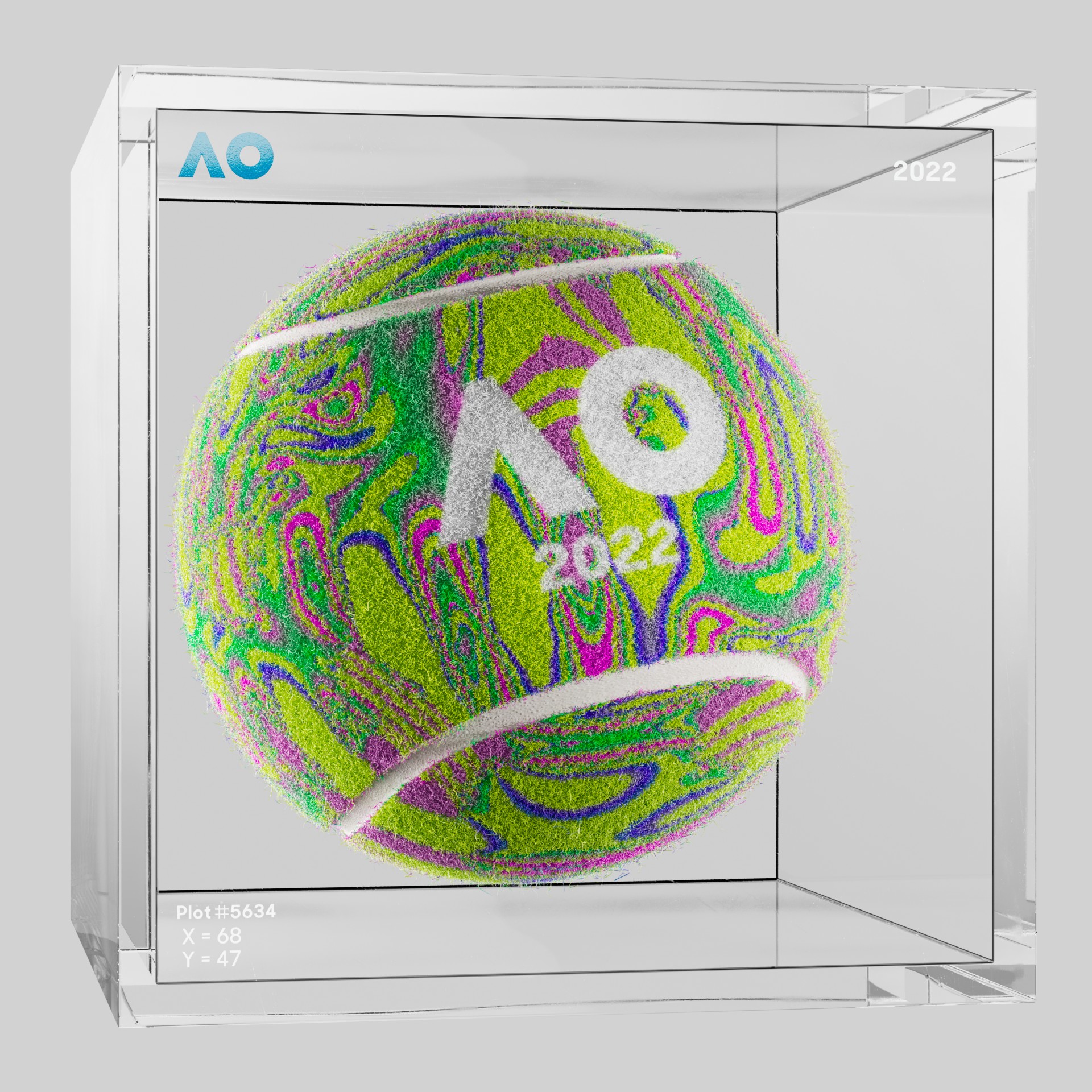 The Australian Open - The Australian Open Art Ball - AO Art Ball #3465 - NFT # 3465