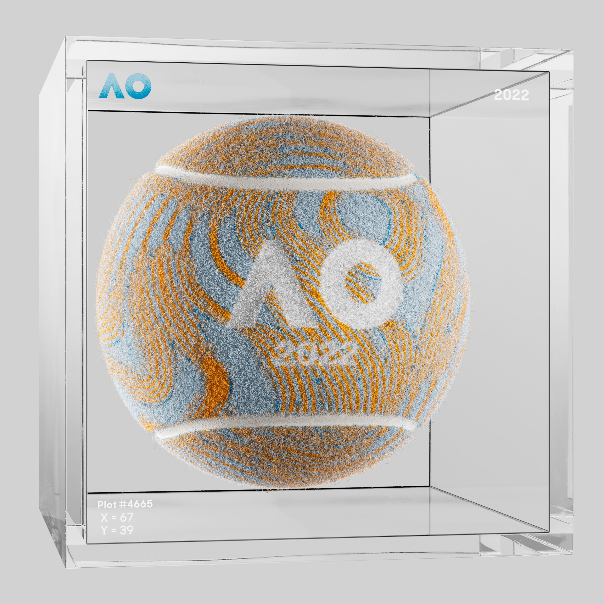 The Australian Open - The Australian Open Art Ball - AO Art Ball #3468 - NFT # 3468