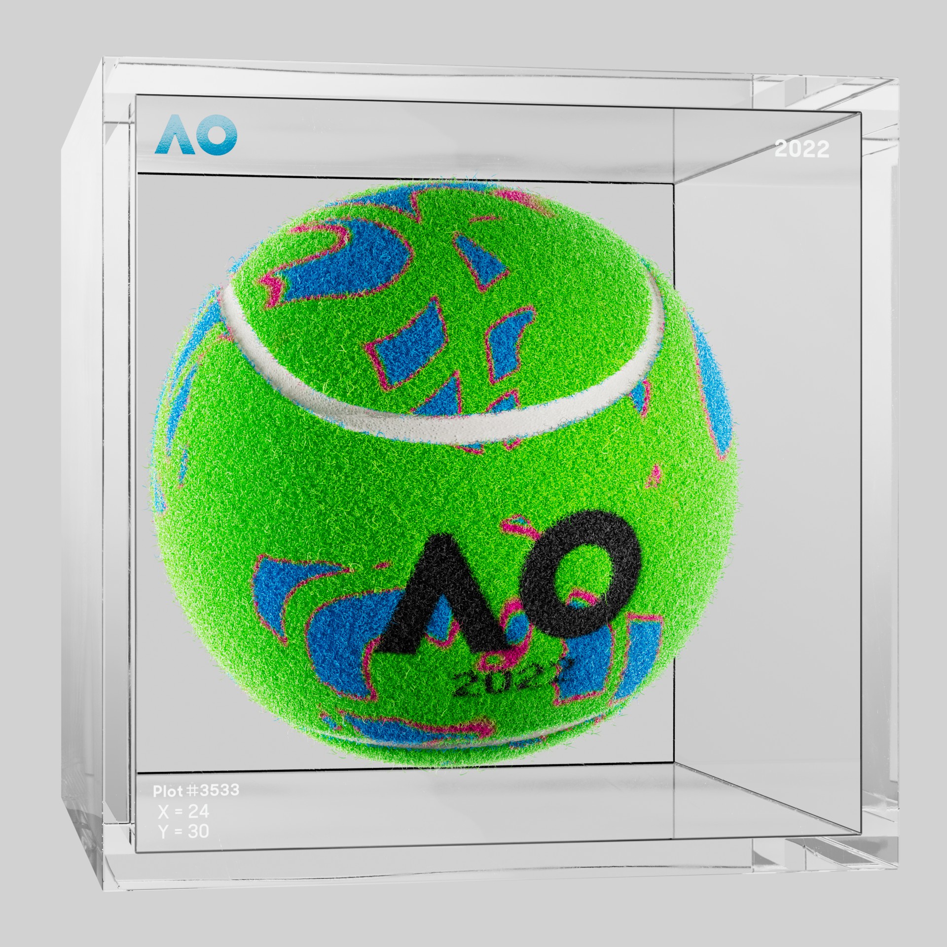 The Australian Open - The Australian Open Art Ball - AO Art Ball #3469 - NFT # 3469