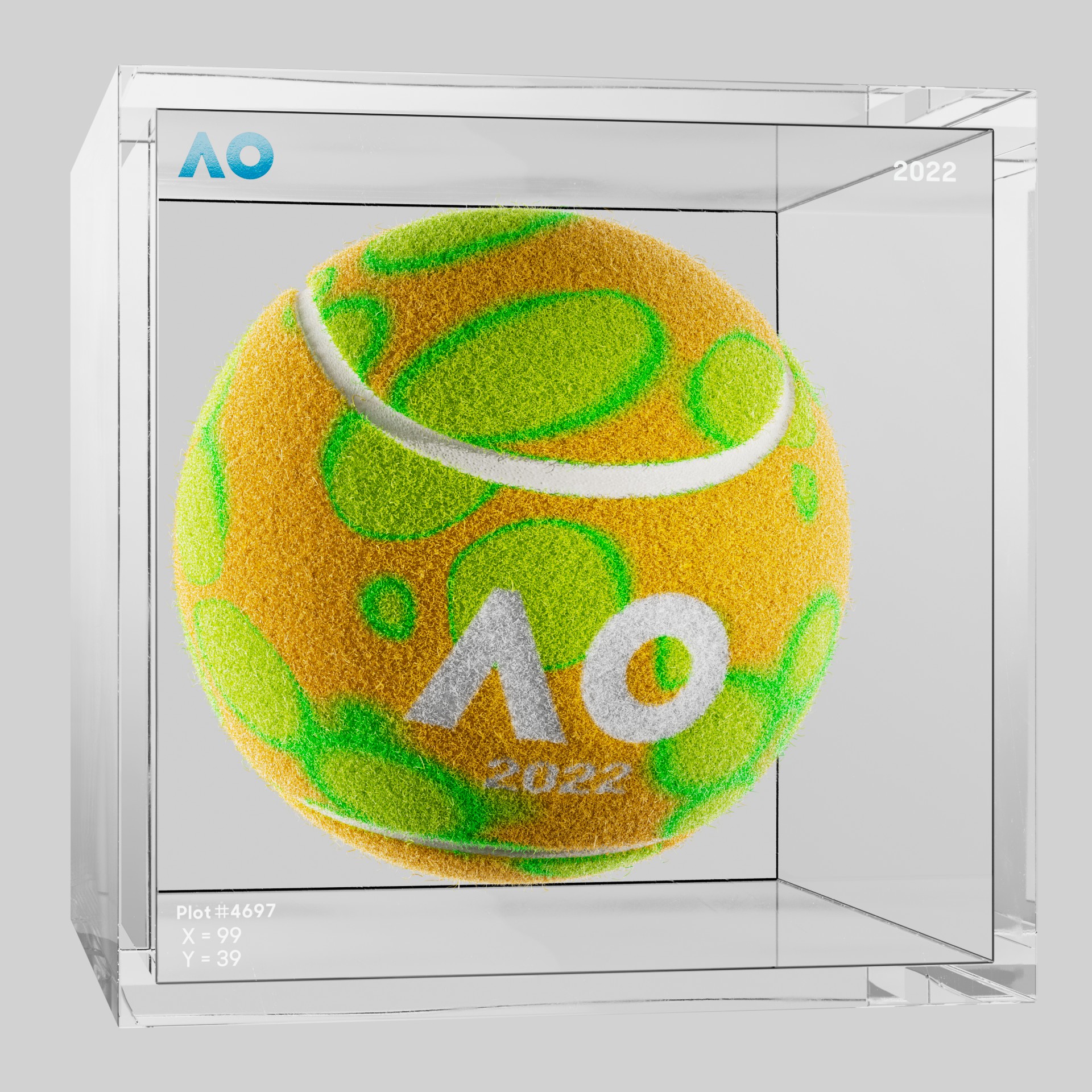 The Australian Open - The Australian Open Art Ball - AO Art Ball #3477 - NFT # 3477