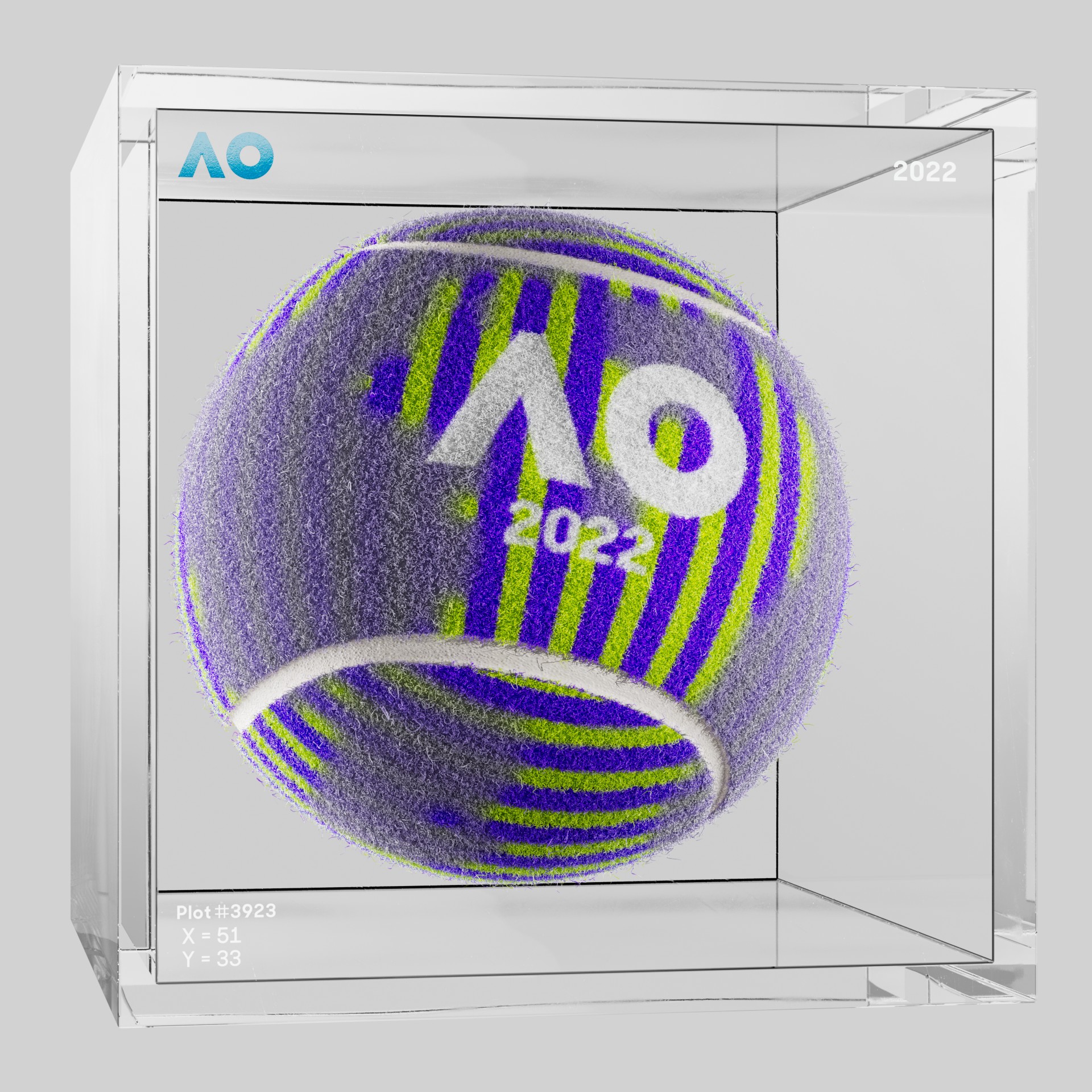 The Australian Open - The Australian Open Art Ball - AO Art Ball #3478 - NFT # 3478