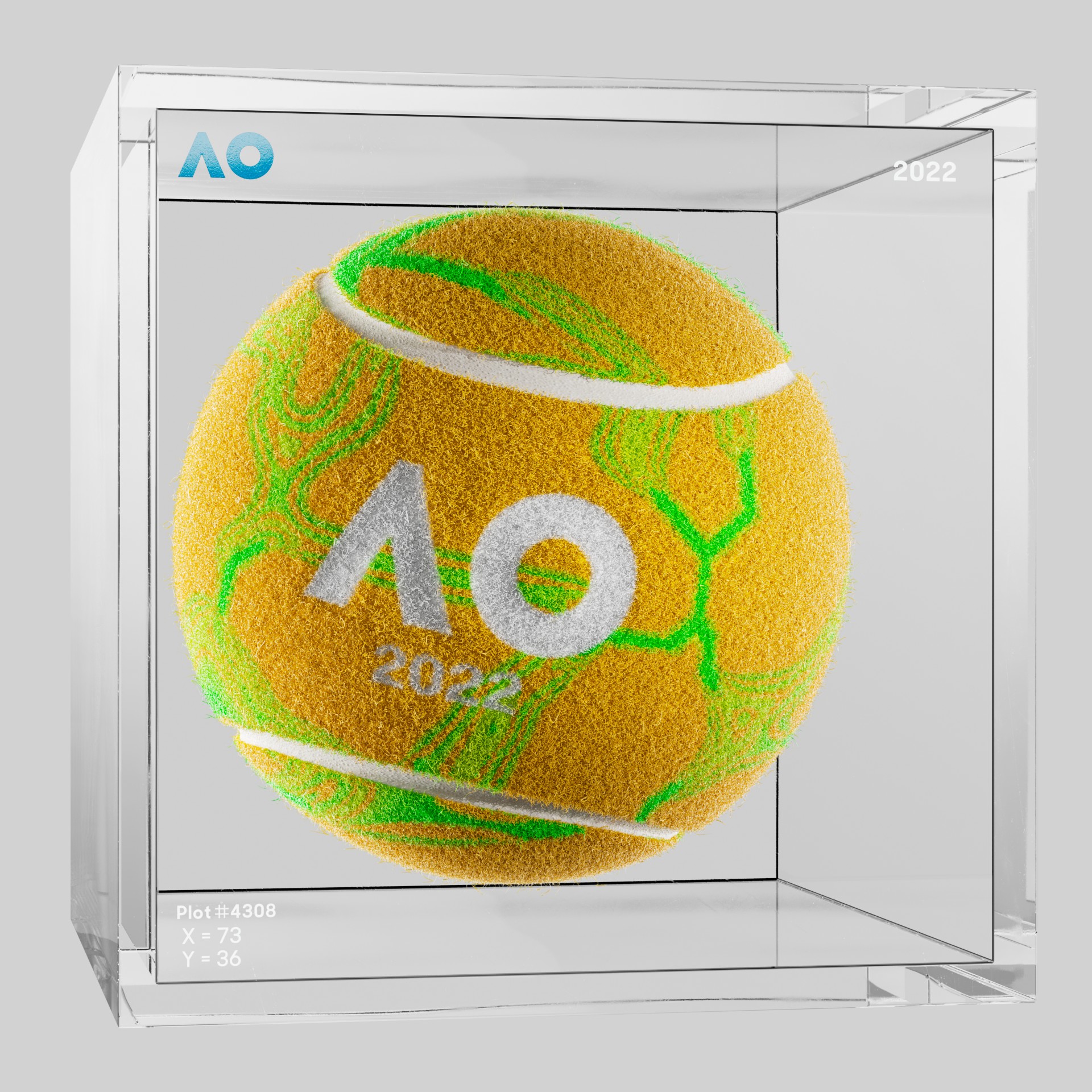 The Australian Open - The Australian Open Art Ball - AO Art Ball #348 - NFT # 348