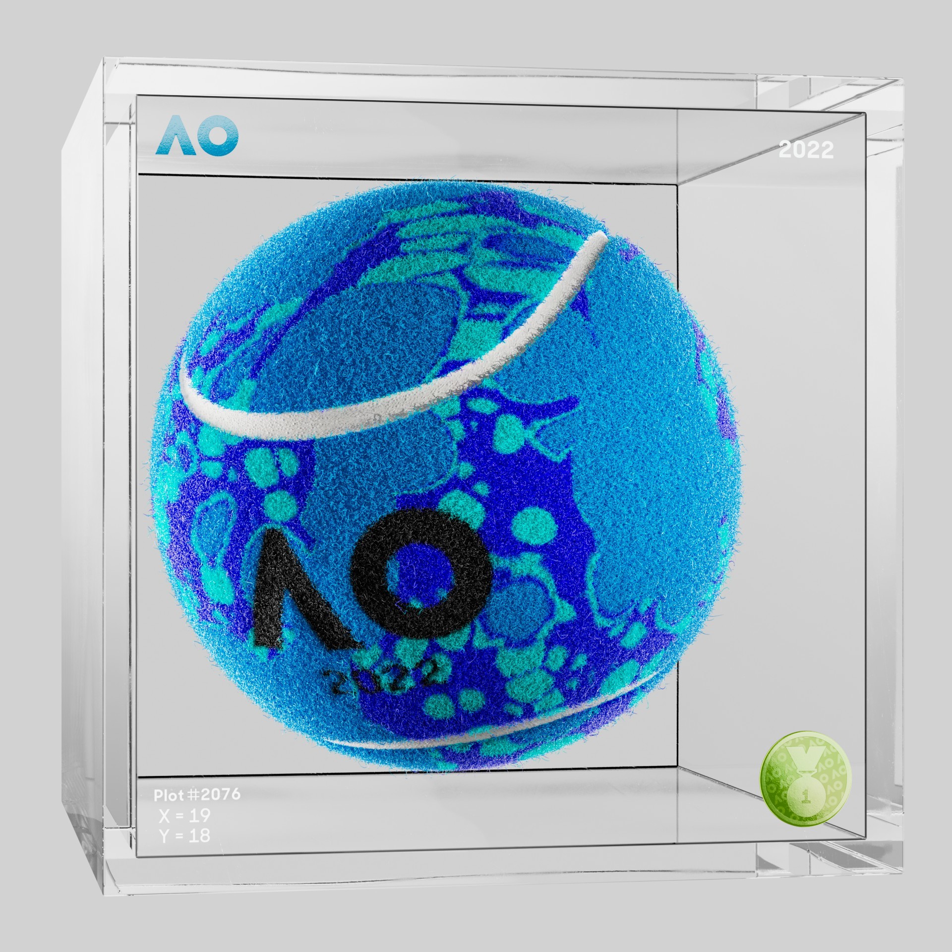 The Australian Open - The Australian Open Art Ball - AO Art Ball #3485 - NFT # 3485