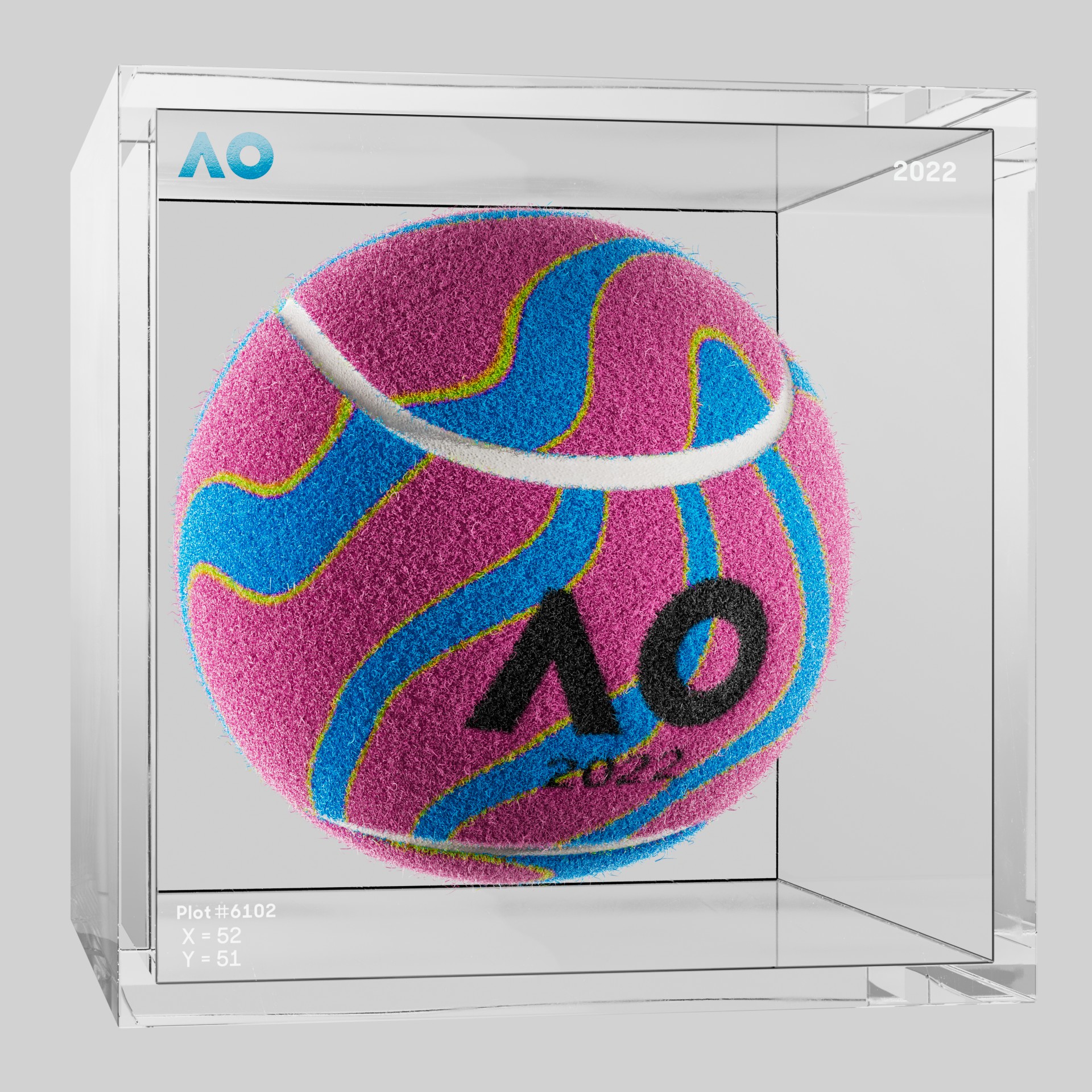 The Australian Open - The Australian Open Art Ball - AO Art Ball #3489 - NFT # 3489