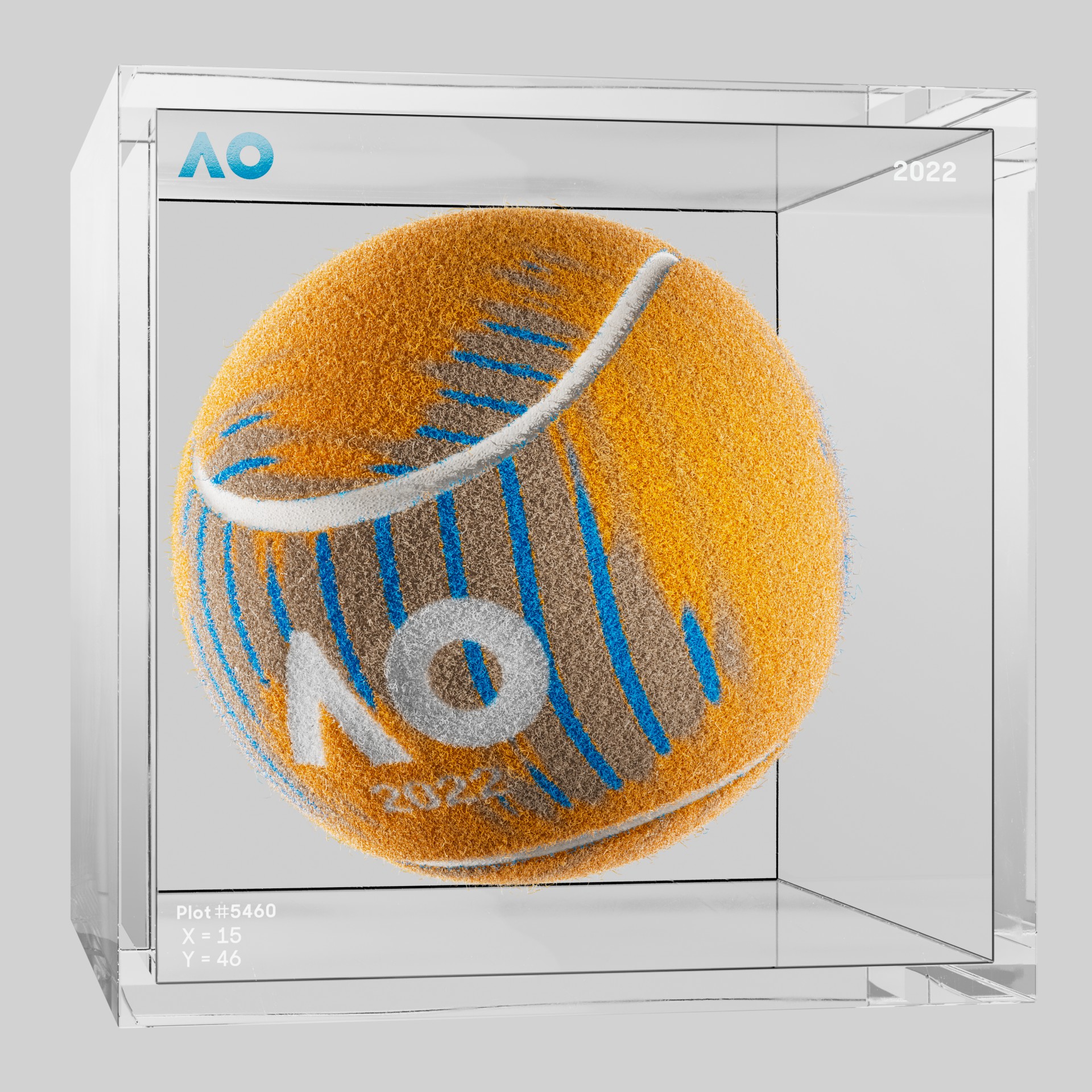 The Australian Open - The Australian Open Art Ball - AO Art Ball #349 - NFT # 349