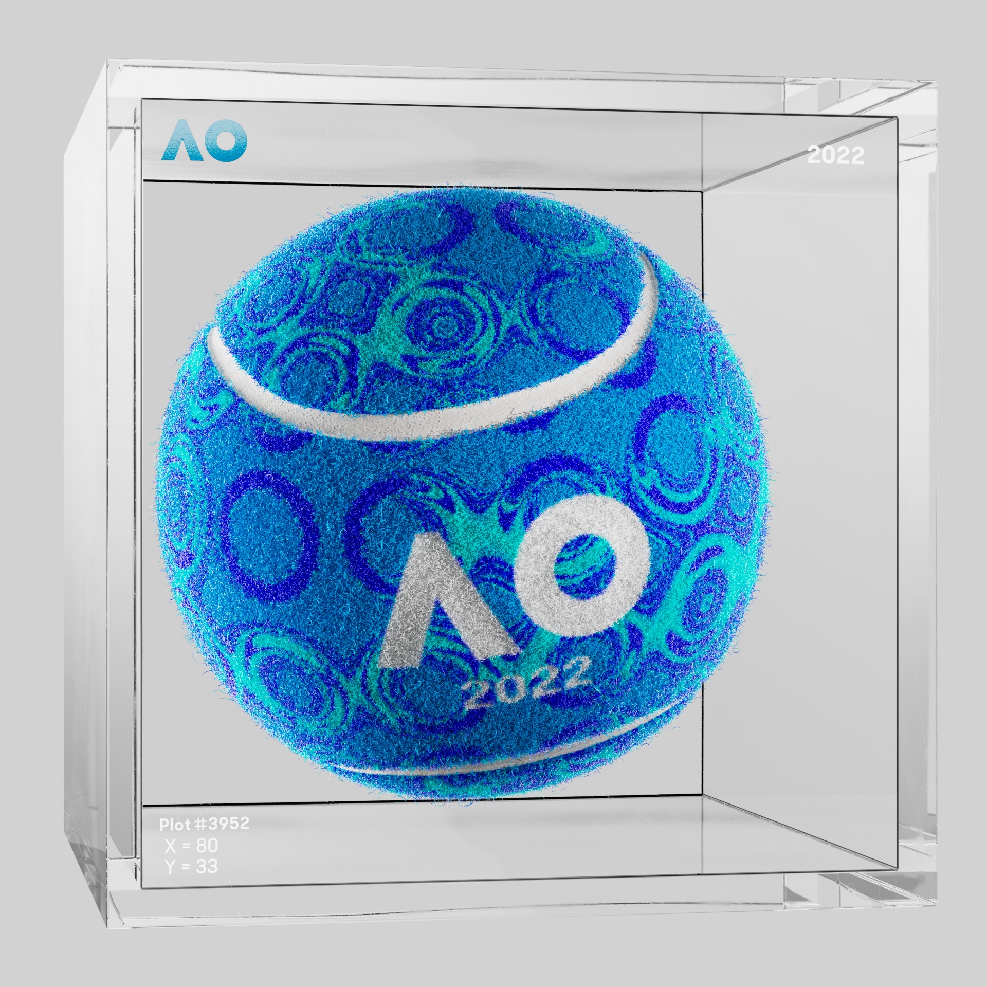 The Australian Open - The Australian Open Art Ball - AO Art Ball #3492 - NFT # 3492