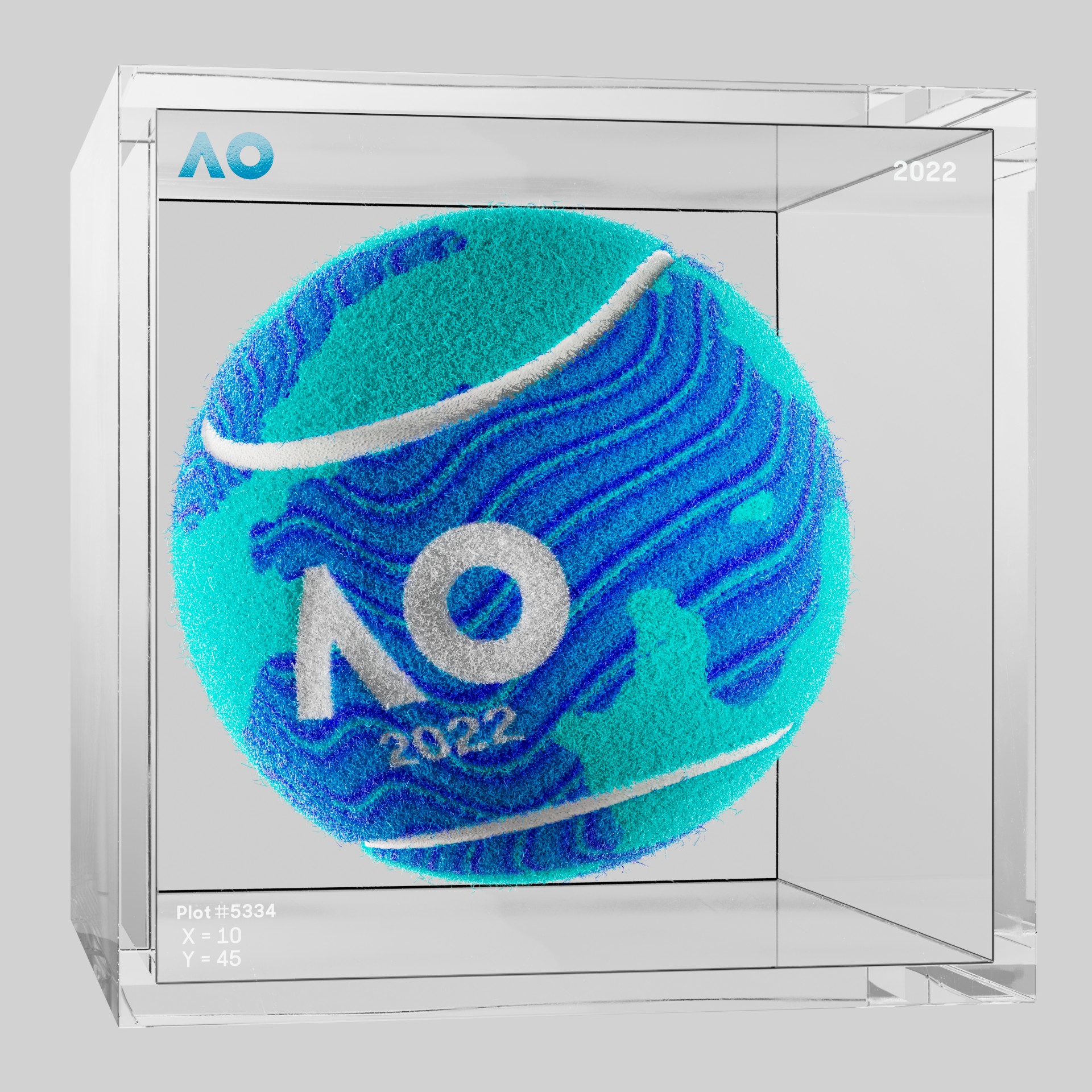 The Australian Open - The Australian Open Art Ball - AO Art Ball #3493 - NFT # 3493