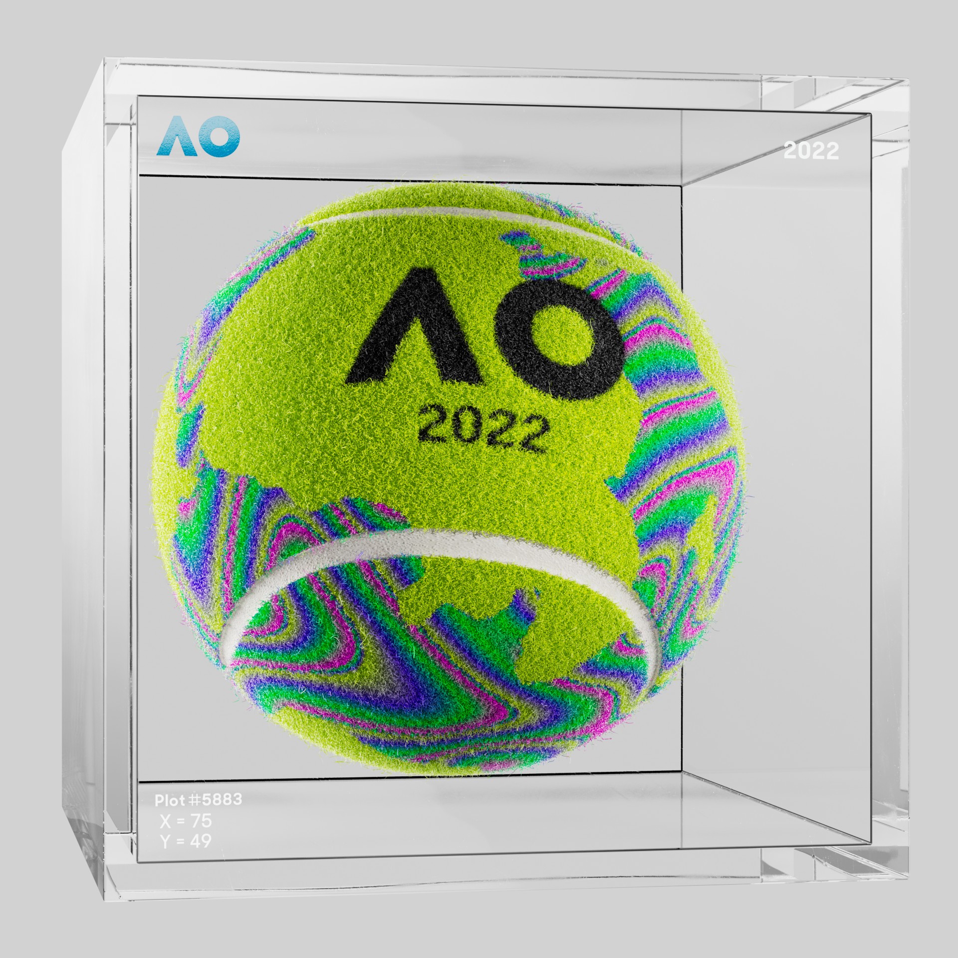 The Australian Open - The Australian Open Art Ball - AO Art Ball #3495 - NFT # 3495