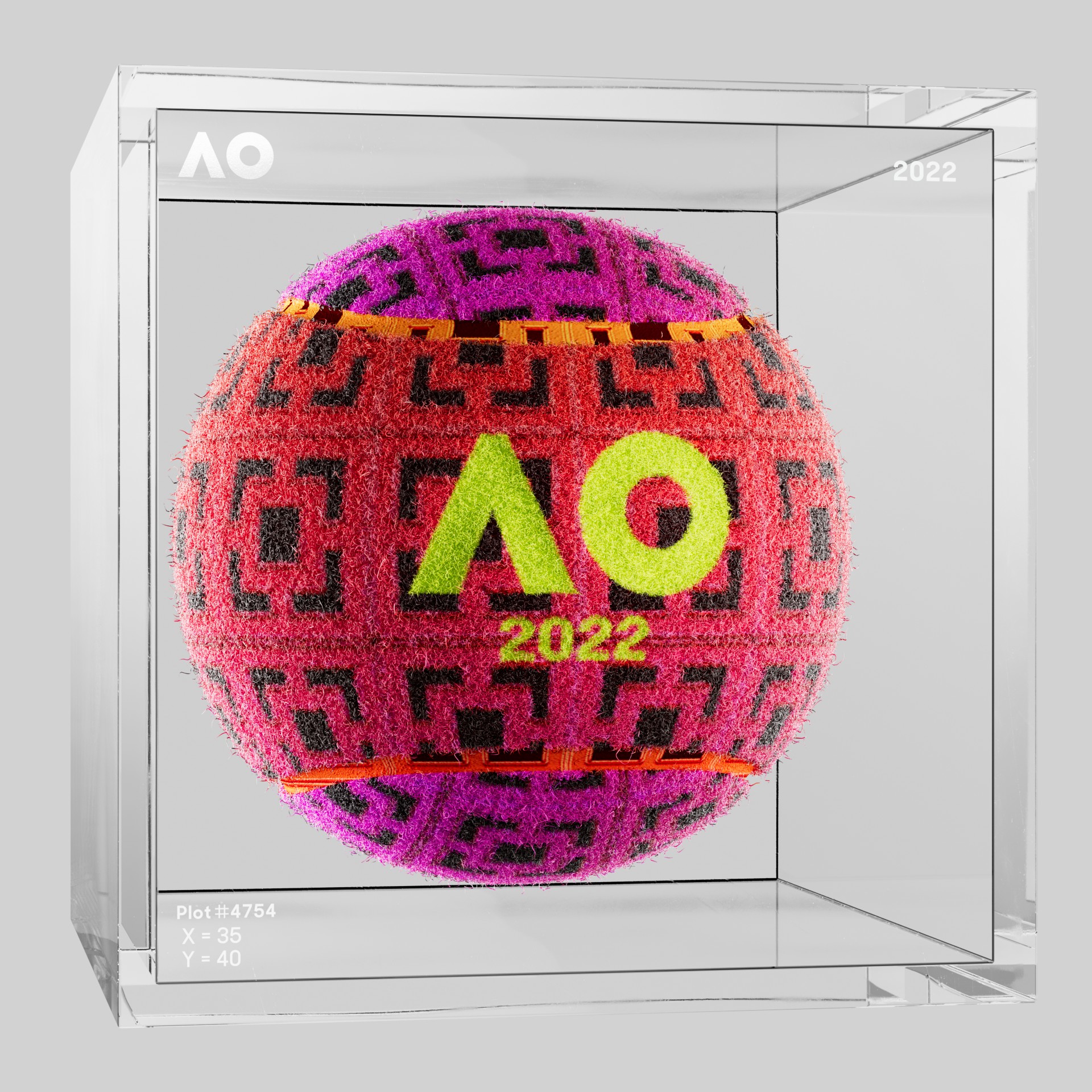 The Australian Open - The Australian Open Art Ball - AO Art Ball #3497 - NFT # 3497