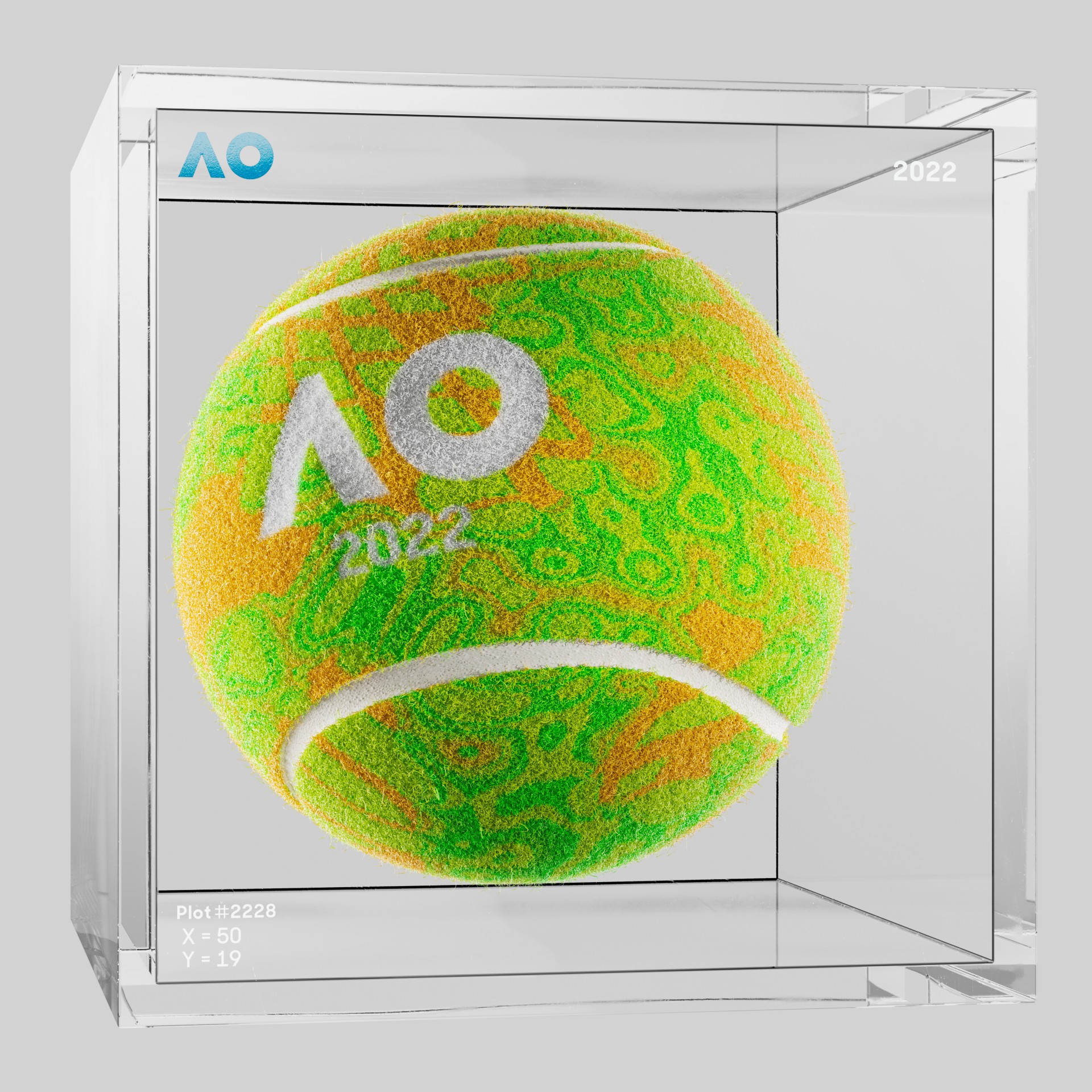 The Australian Open - The Australian Open Art Ball - AO Art Ball #3498 - NFT # 3498