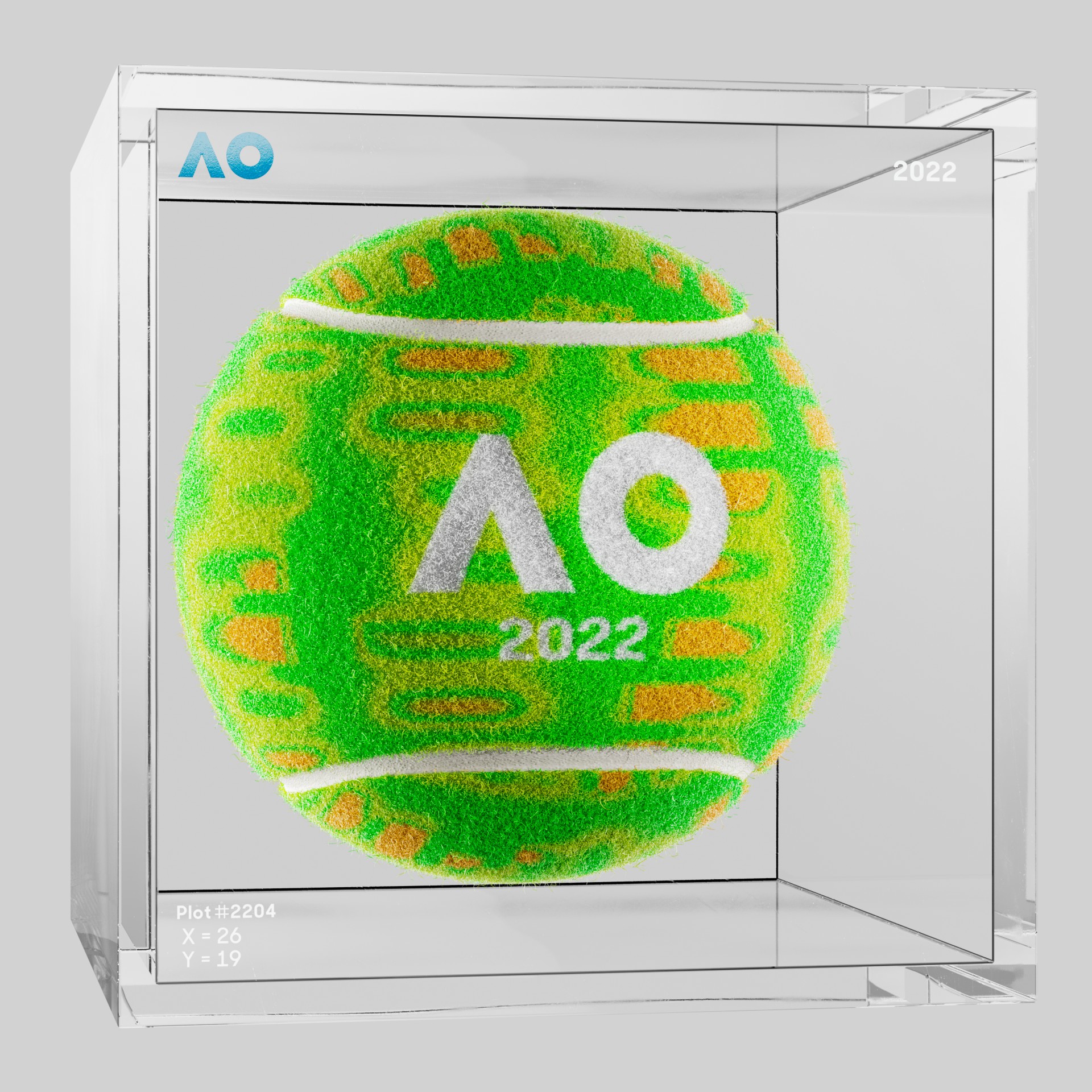 The Australian Open - The Australian Open Art Ball - AO Art Ball #3499 - NFT # 3499
