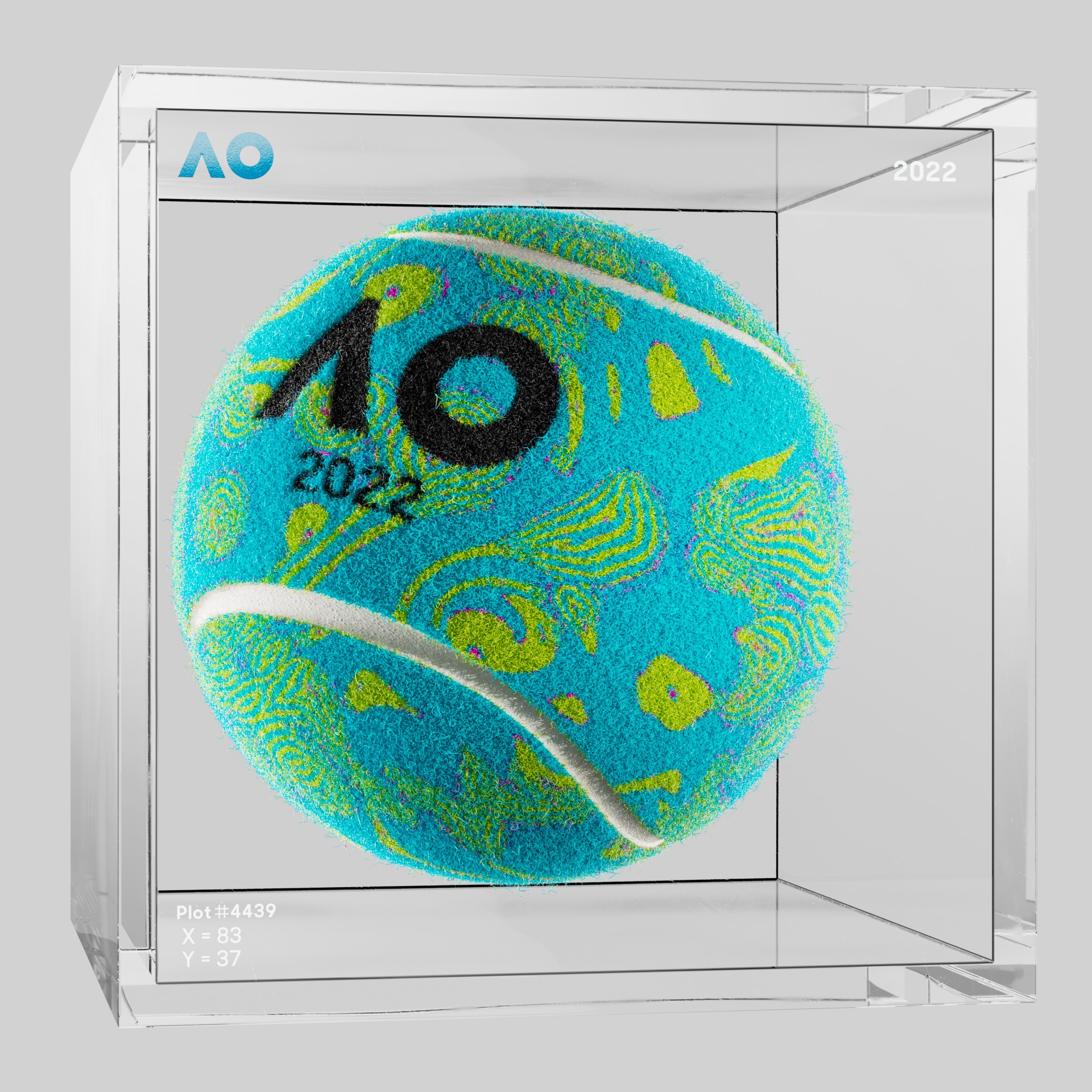 The Australian Open - The Australian Open Art Ball - AO Art Ball #3500 - NFT # 3500