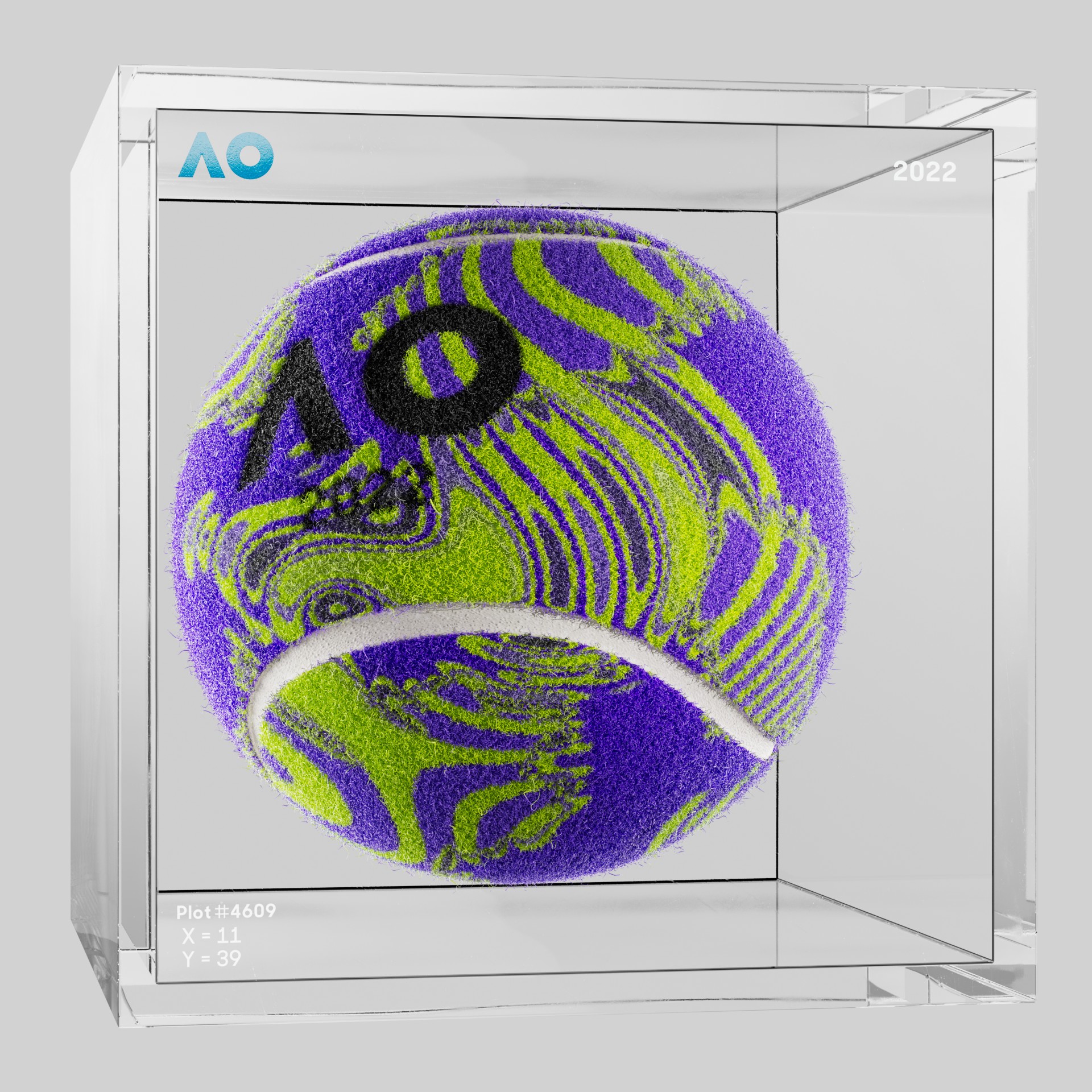 The Australian Open - The Australian Open Art Ball - AO Art Ball #3502 - NFT # 3502