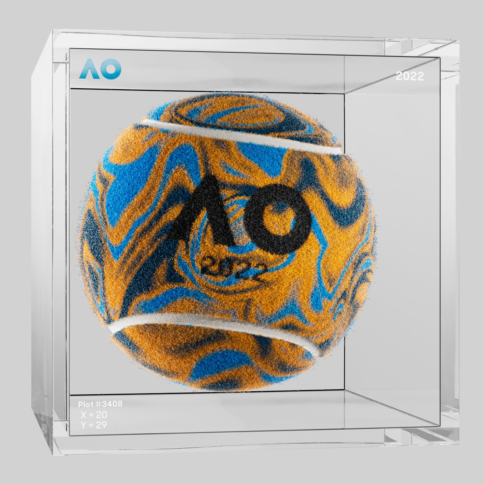 The Australian Open - The Australian Open Art Ball - AO Art Ball #3504 - NFT # 3504