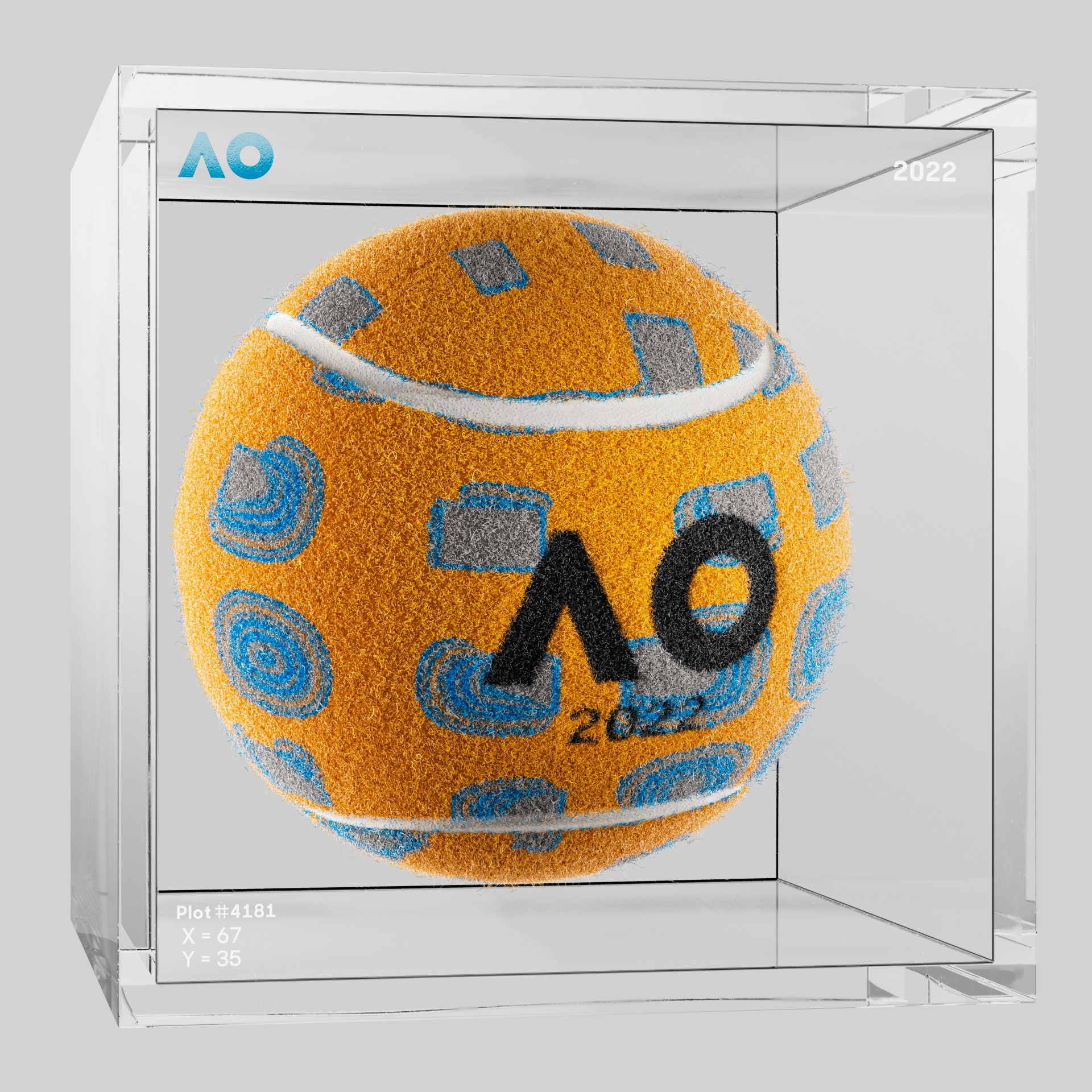 The Australian Open - The Australian Open Art Ball - AO Art Ball #3508 - NFT # 3508