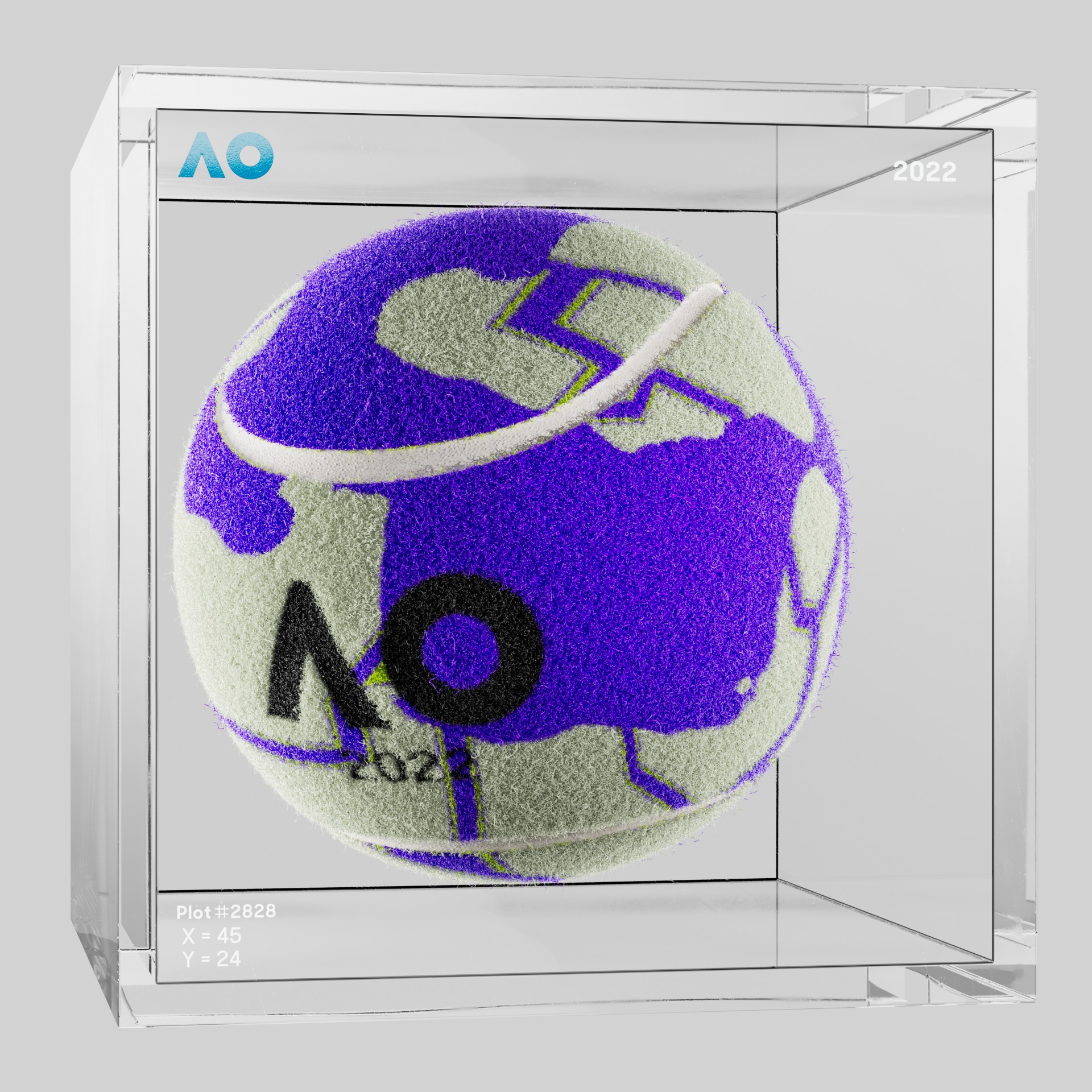 The Australian Open - The Australian Open Art Ball - AO Art Ball #3510 - NFT # 3510