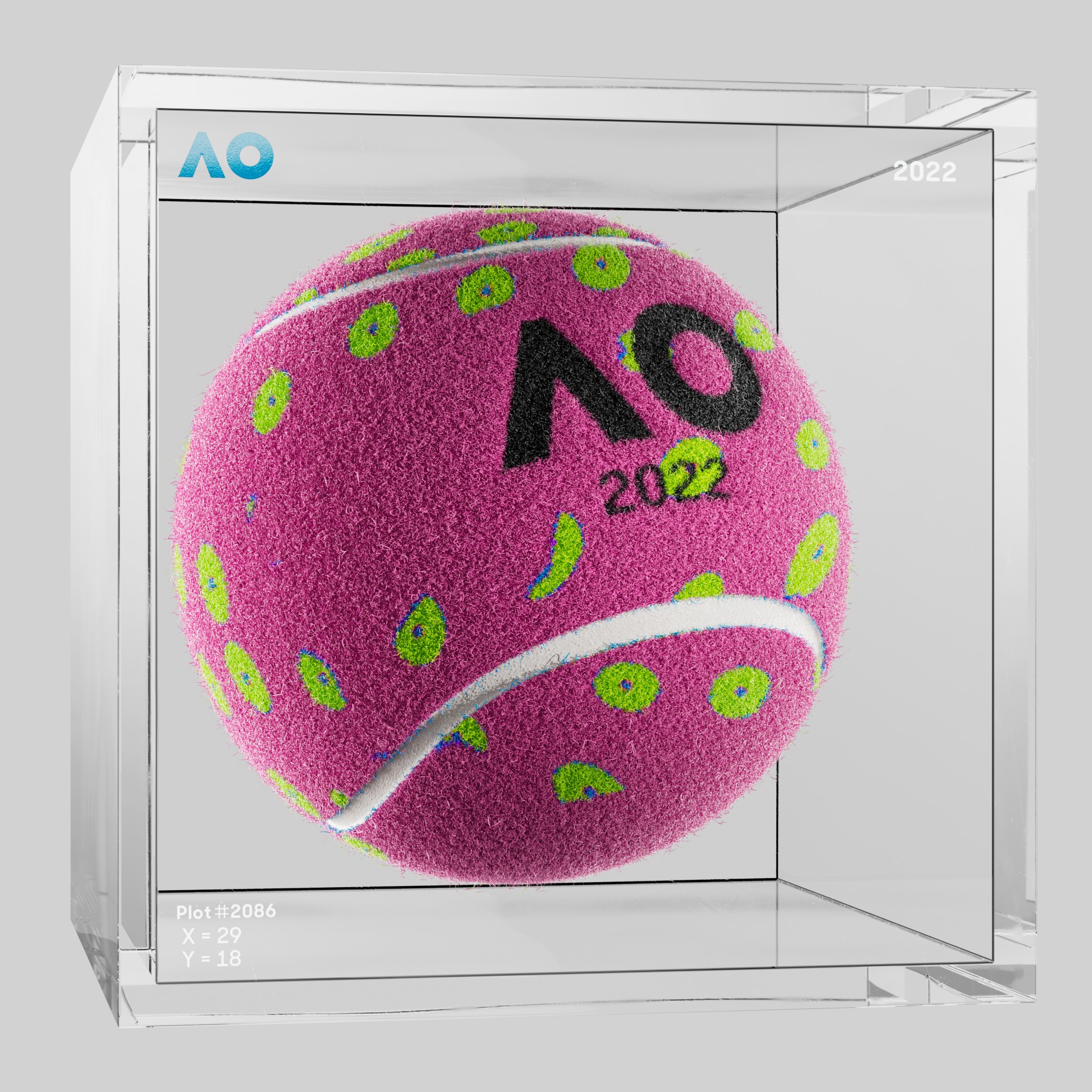 The Australian Open - The Australian Open Art Ball - AO Art Ball #3512 - NFT # 3512