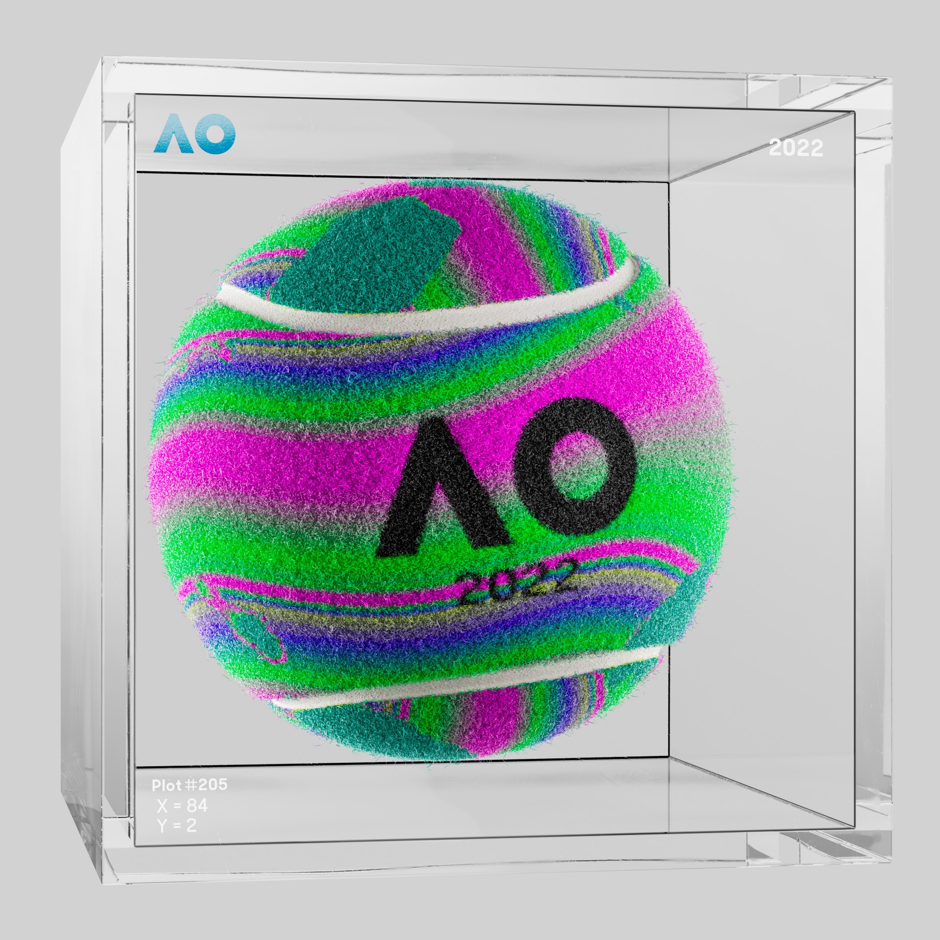 The Australian Open - The Australian Open Art Ball - AO Art Ball #3514 - NFT # 3514