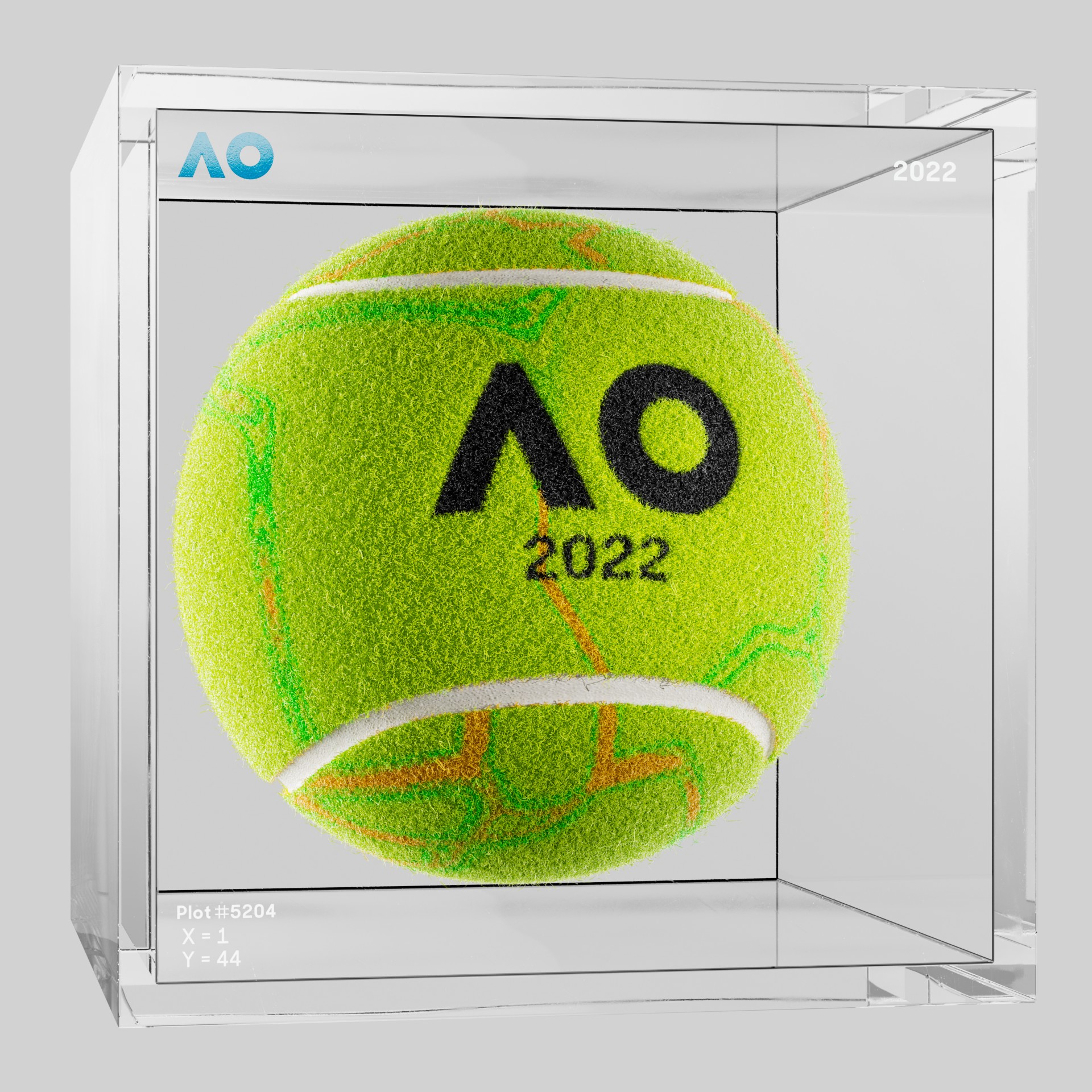 The Australian Open - The Australian Open Art Ball - AO Art Ball #3515 - NFT # 3515