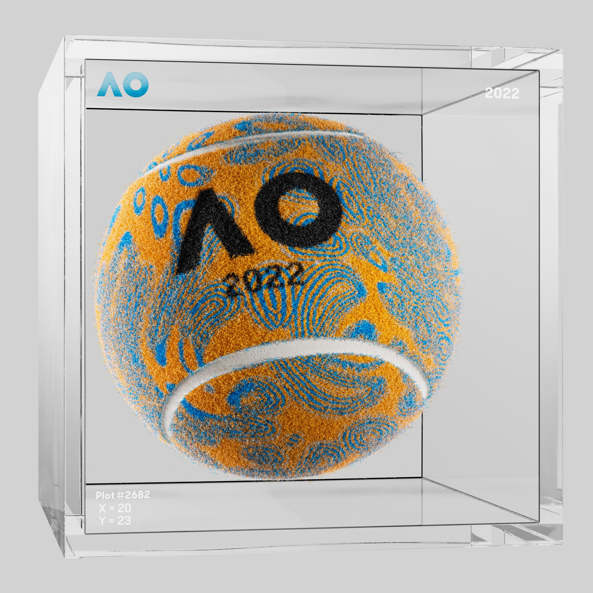 The Australian Open - The Australian Open Art Ball - AO Art Ball #3518 - NFT # 3518