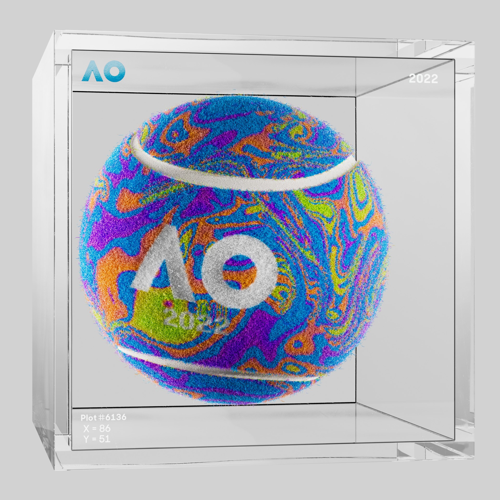 The Australian Open - The Australian Open Art Ball - AO Art Ball #352 - NFT # 352