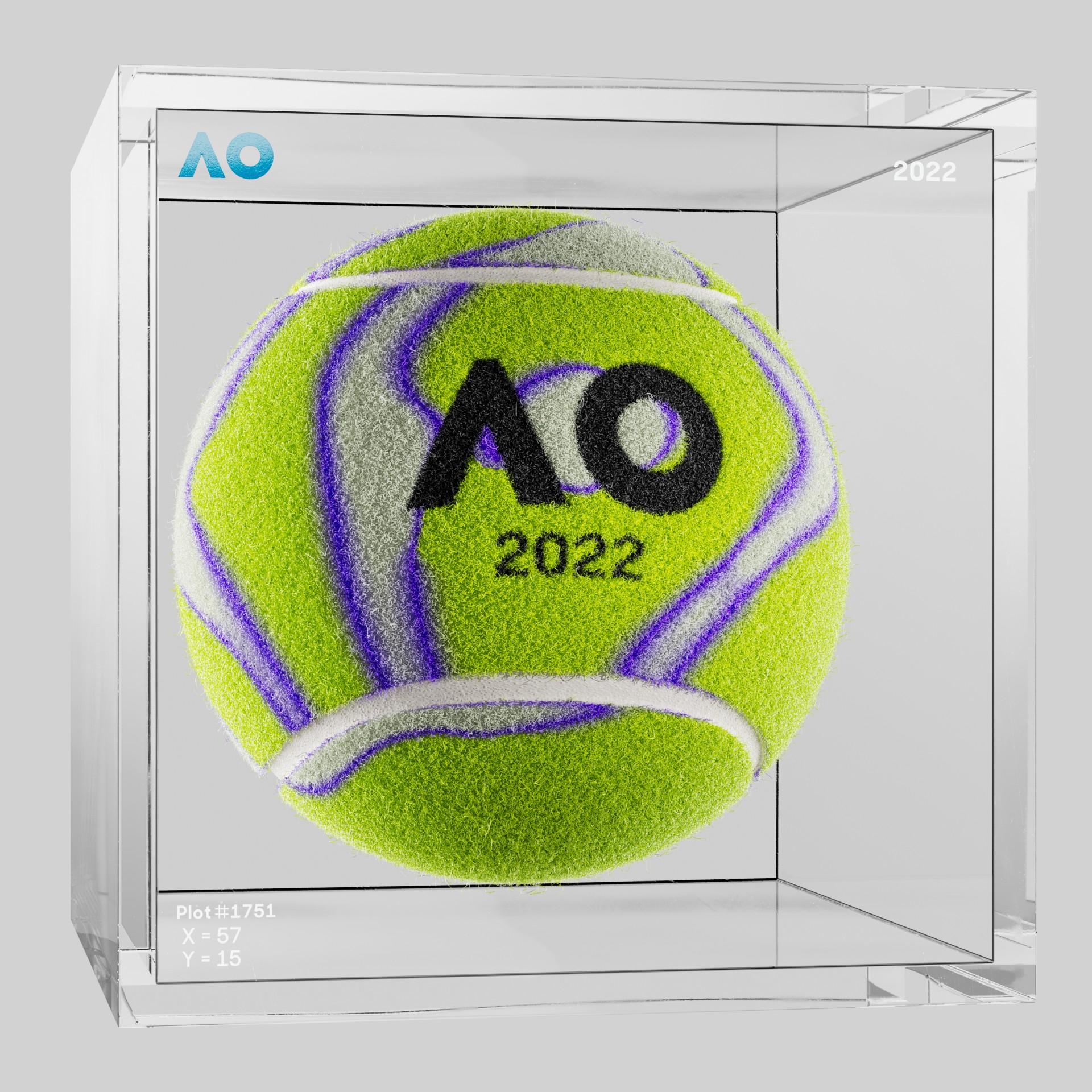 The Australian Open - The Australian Open Art Ball - AO Art Ball #3520 - NFT # 3520