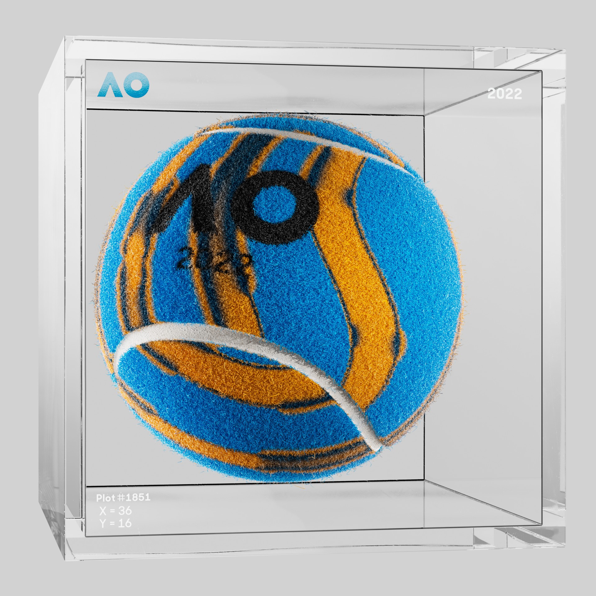 The Australian Open - The Australian Open Art Ball - AO Art Ball #3522 - NFT # 3522