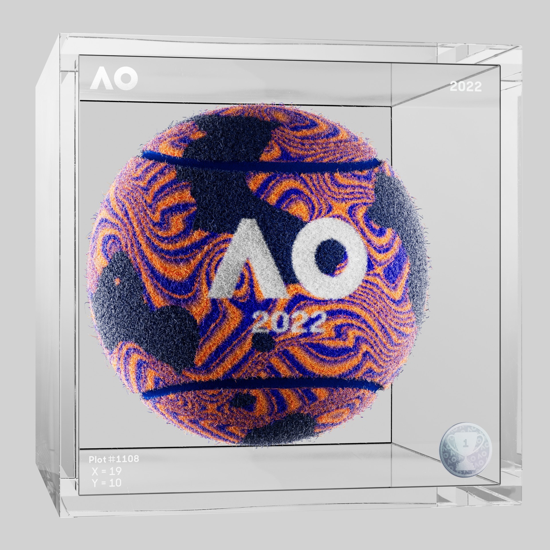 The Australian Open - The Australian Open Art Ball - AO Art Ball #3523 - NFT # 3523