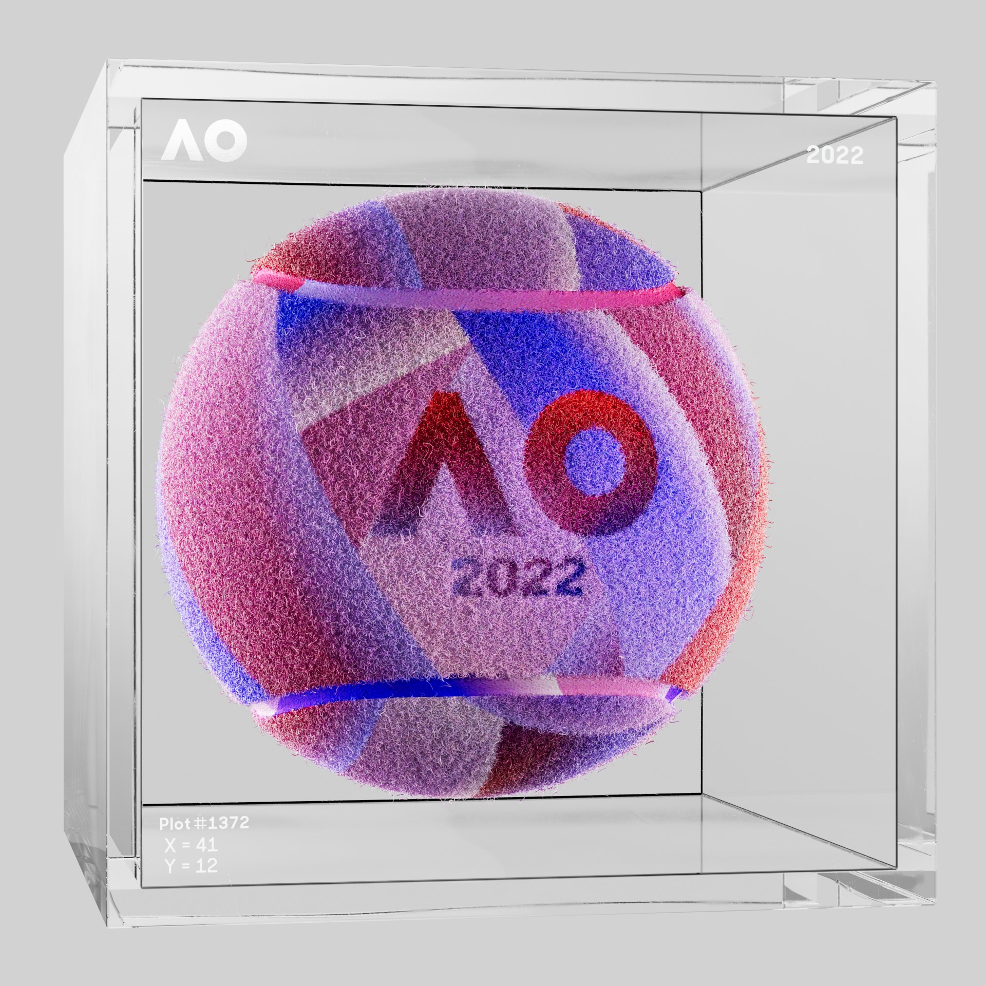 The Australian Open - The Australian Open Art Ball - AO Art Ball #3524 - NFT # 3524