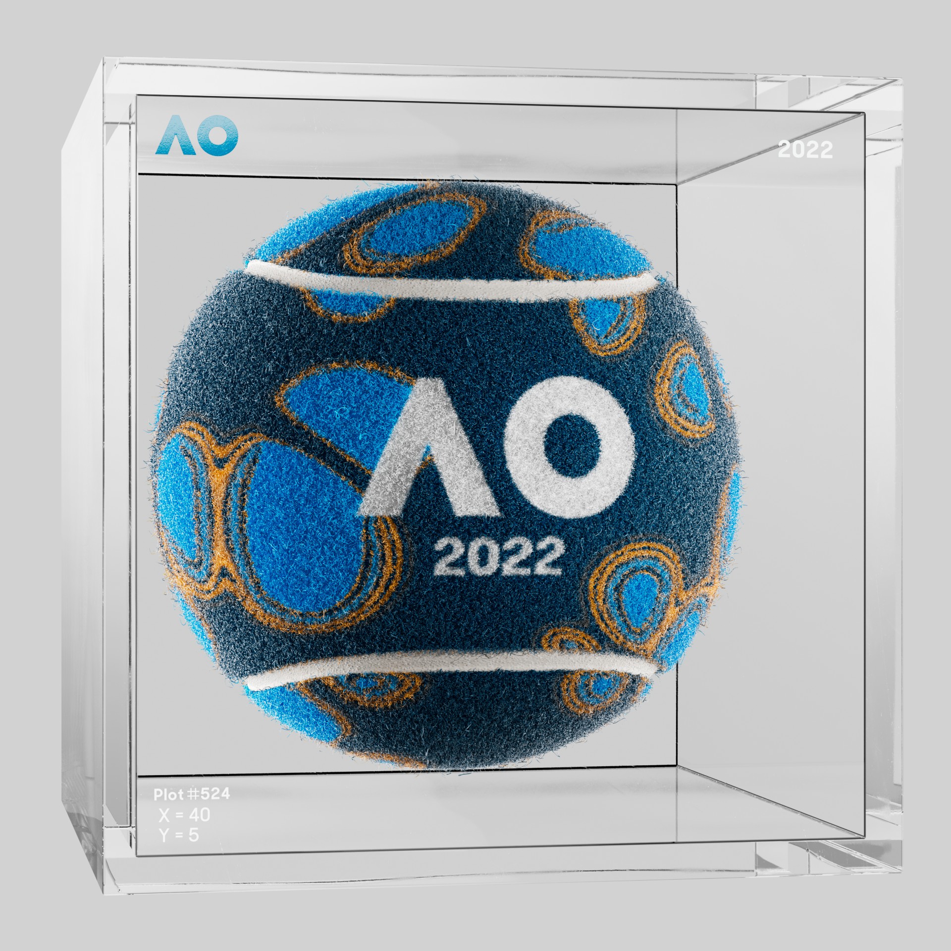 The Australian Open - The Australian Open Art Ball - AO Art Ball #3525 - NFT # 3525