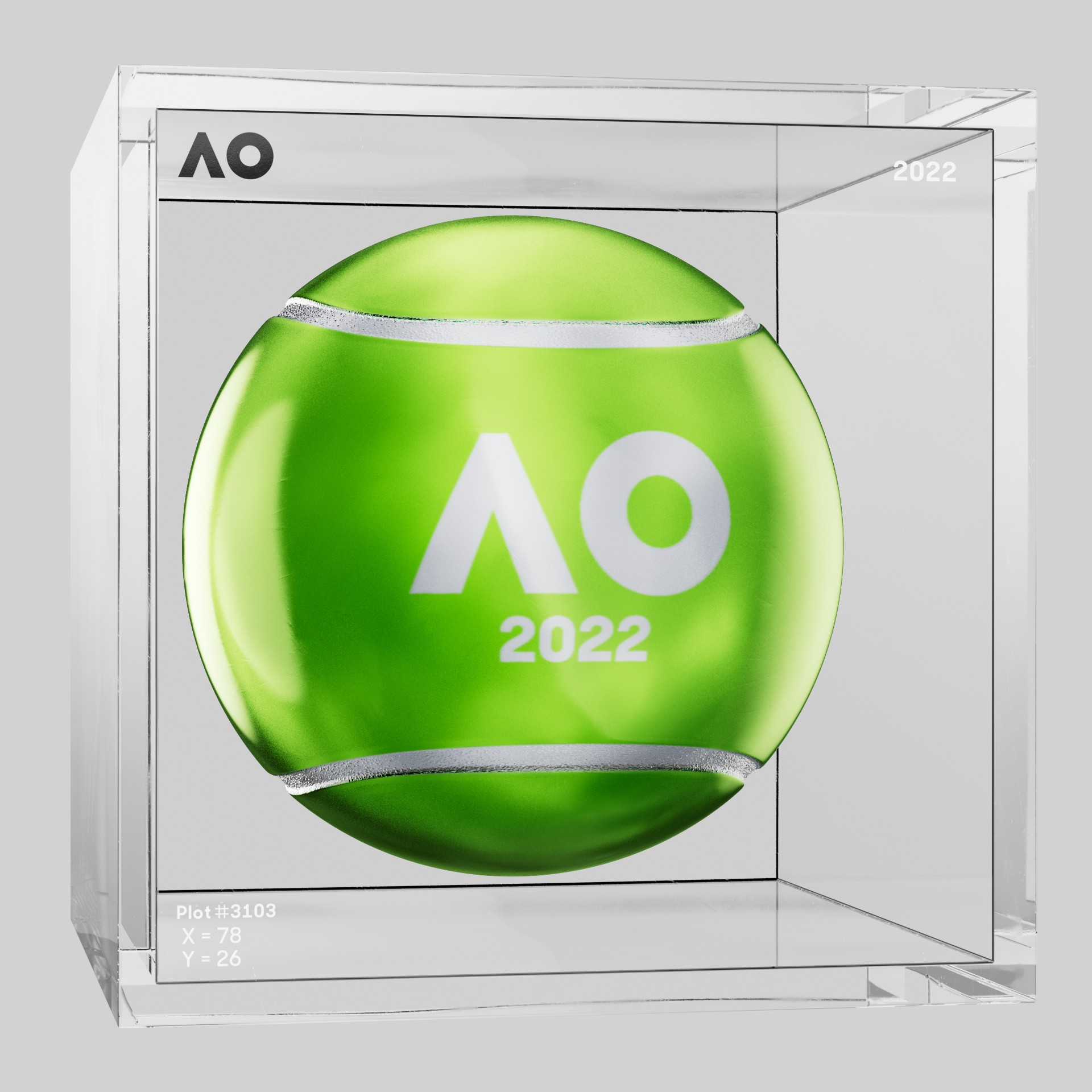 The Australian Open - The Australian Open Art Ball - AO Art Ball #3526 - NFT # 3526