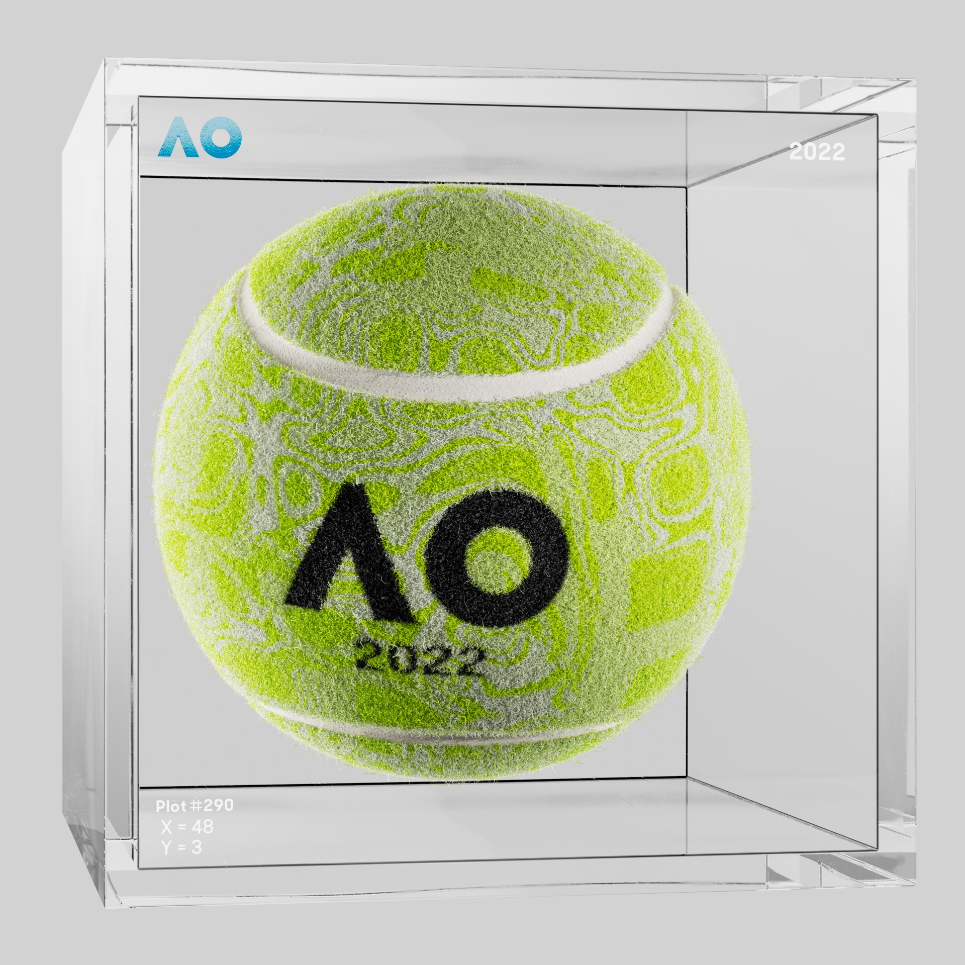 The Australian Open - The Australian Open Art Ball - AO Art Ball #3528 - NFT # 3528