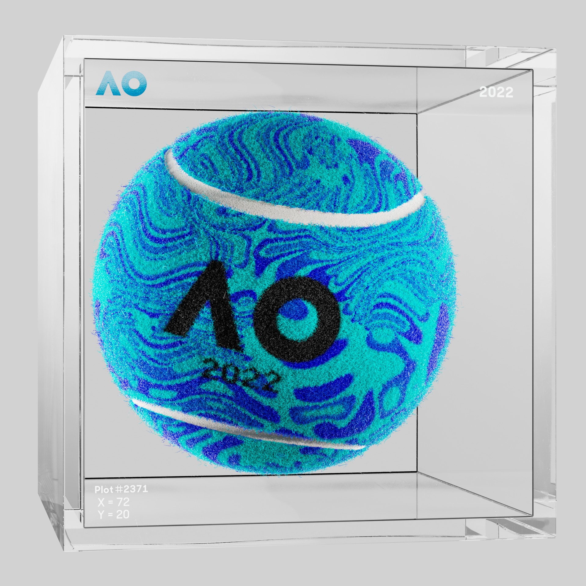 The Australian Open - The Australian Open Art Ball - AO Art Ball #3536 - NFT # 3536