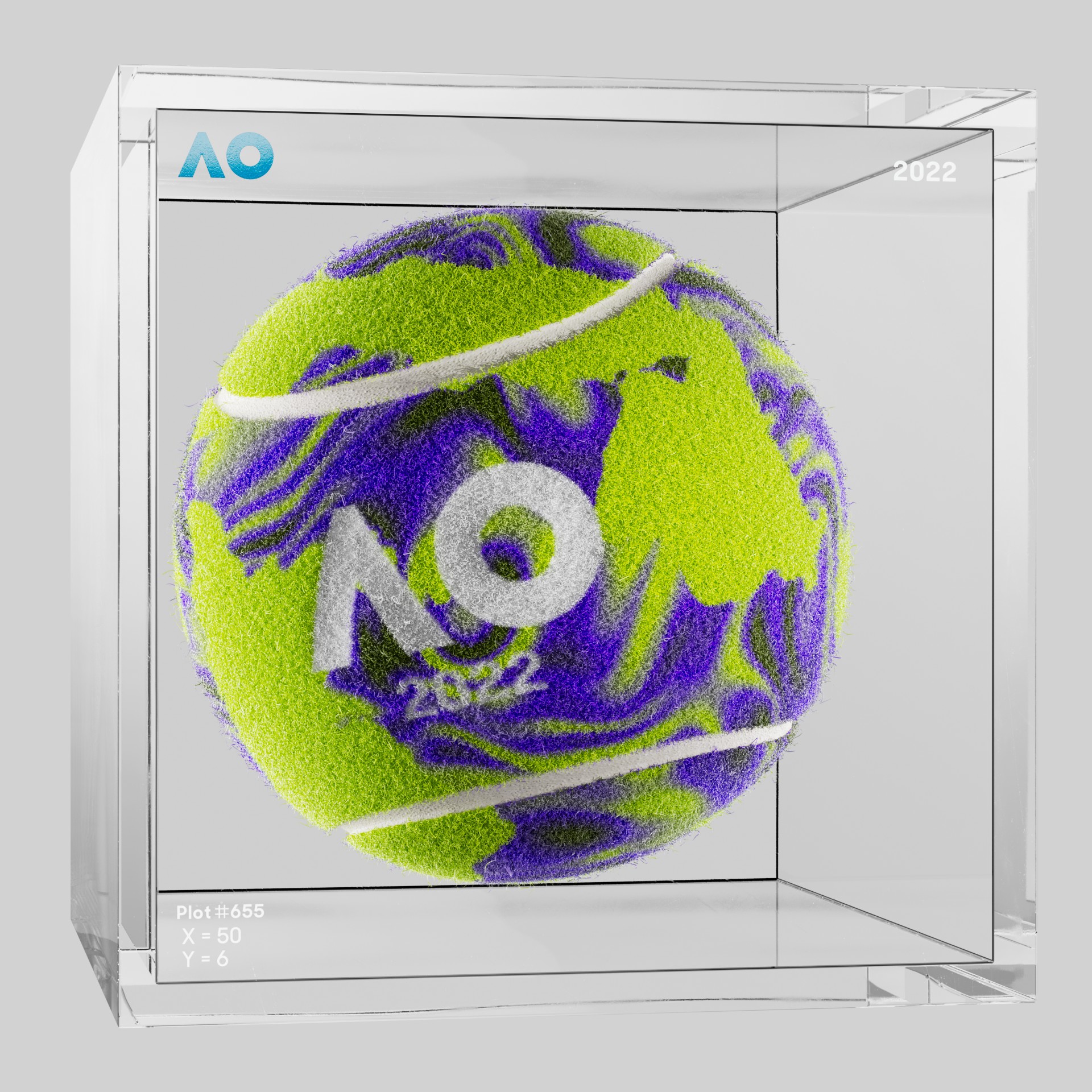 The Australian Open - The Australian Open Art Ball - AO Art Ball #3537 - NFT # 3537