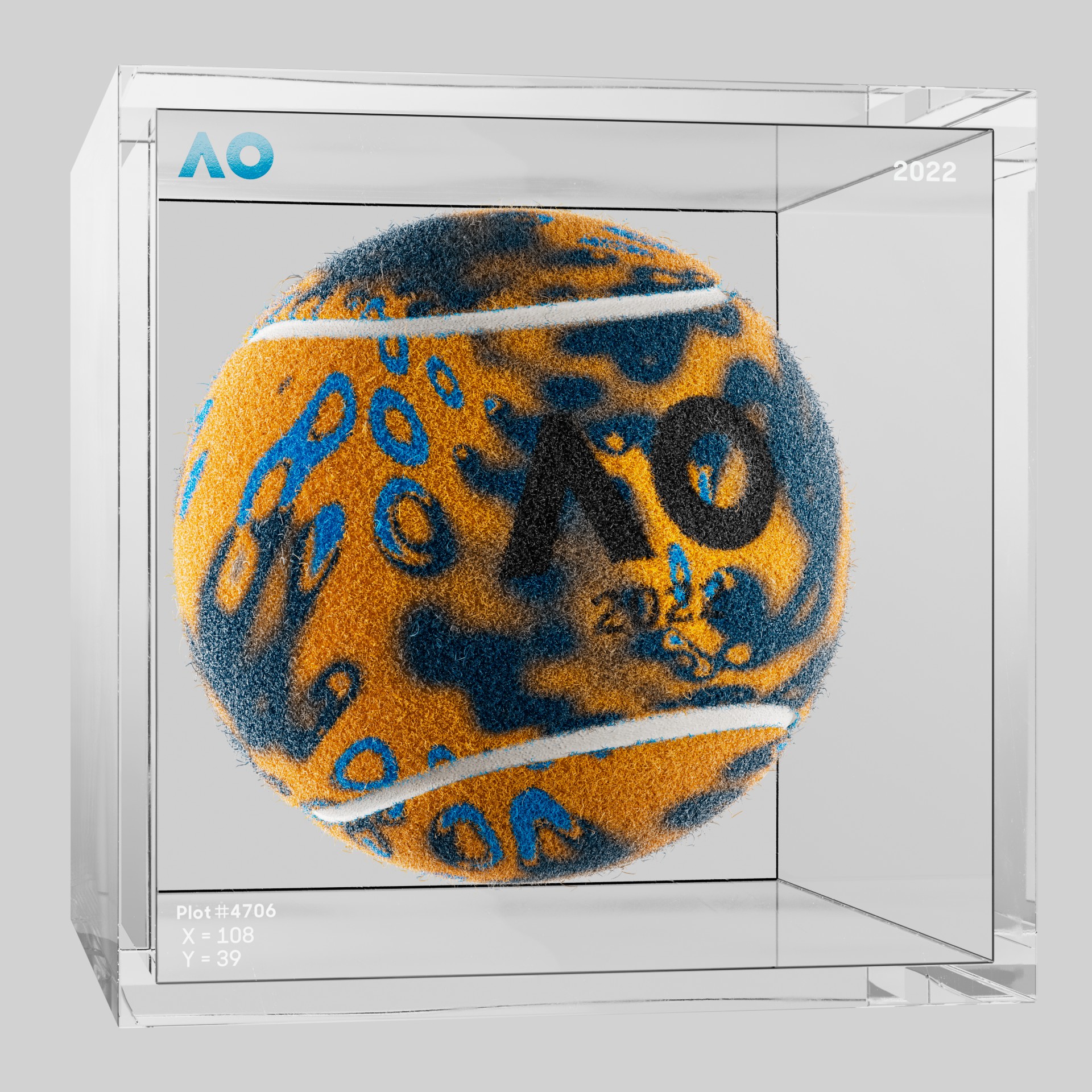 The Australian Open - The Australian Open Art Ball - AO Art Ball #3538 - NFT # 3538