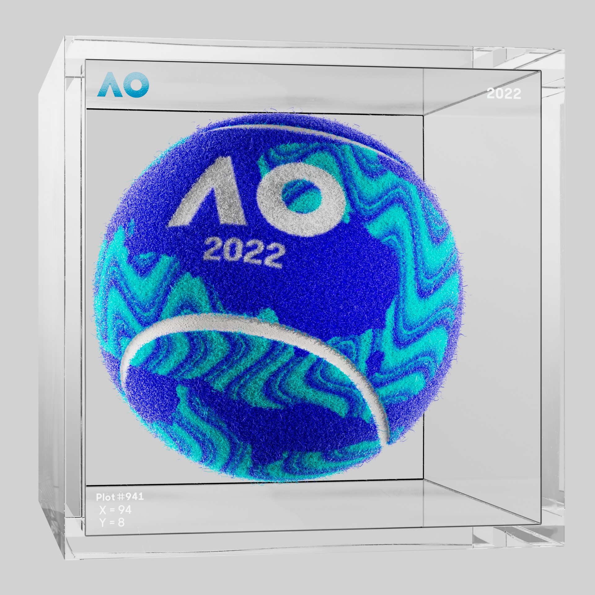 The Australian Open - The Australian Open Art Ball - AO Art Ball #3542 - NFT # 3542