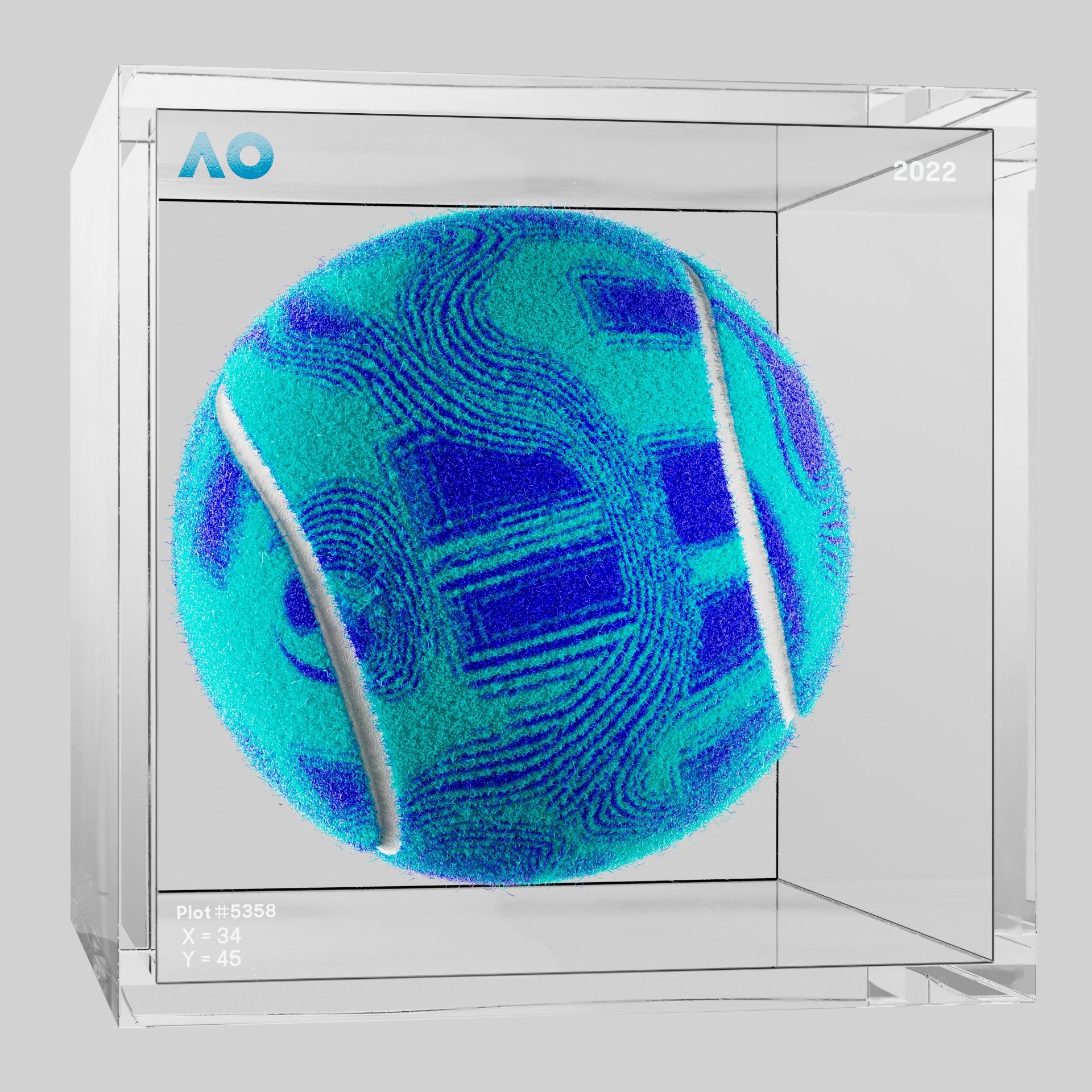 The Australian Open - The Australian Open Art Ball - AO Art Ball #3543 - NFT # 3543