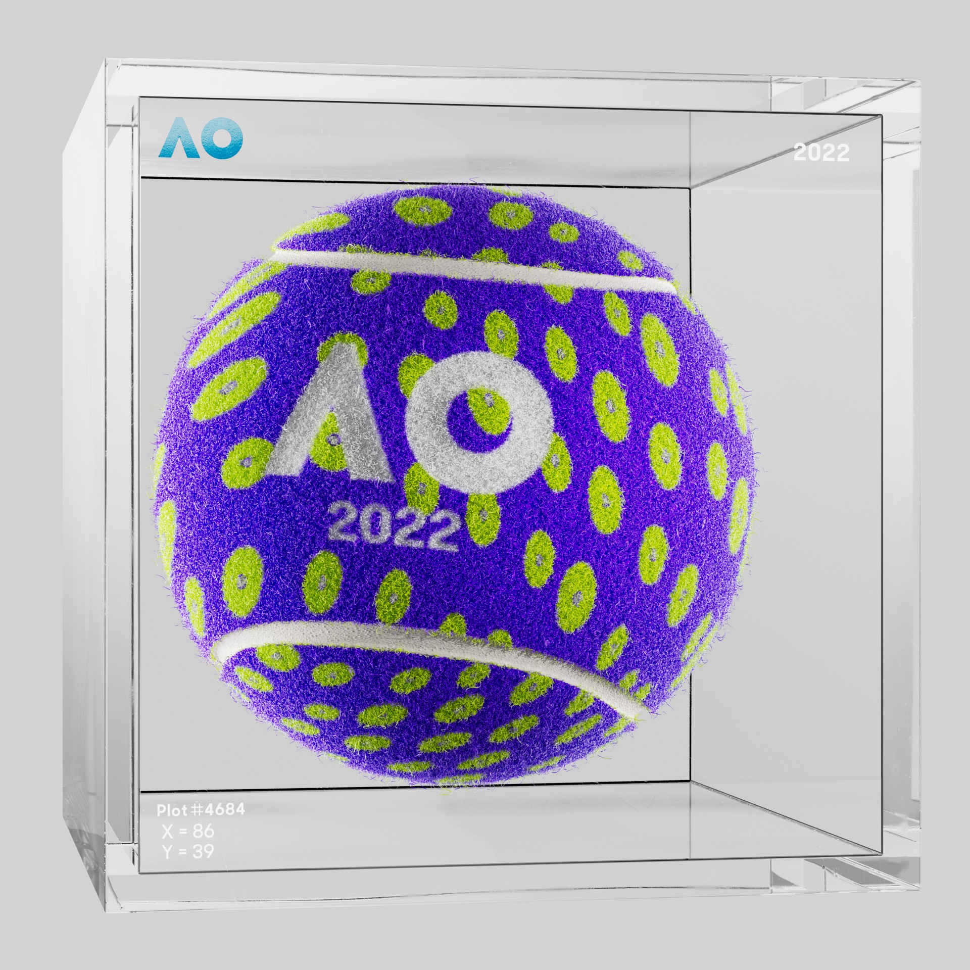 The Australian Open - The Australian Open Art Ball - AO Art Ball #3544 - NFT # 3544