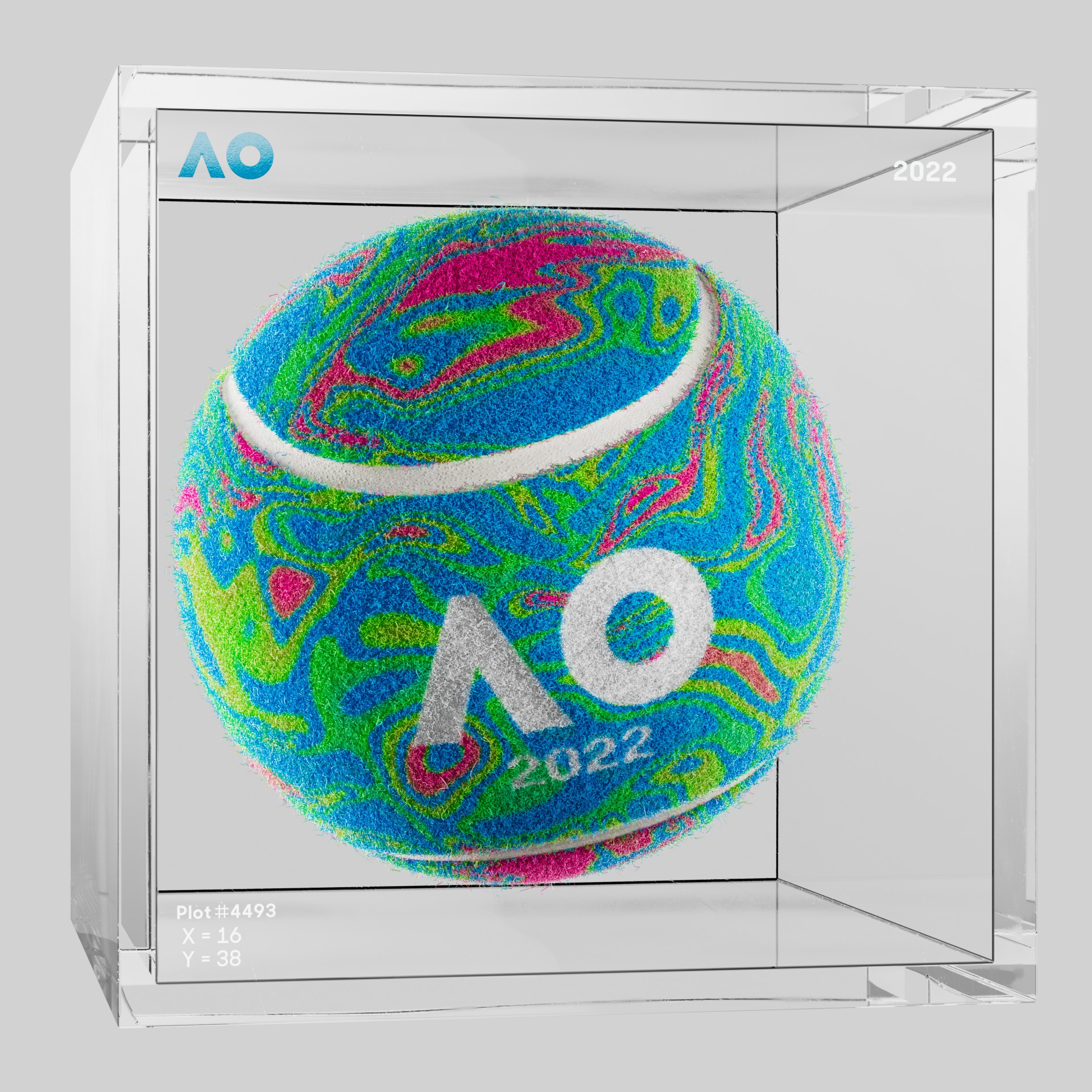 The Australian Open - The Australian Open Art Ball - AO Art Ball #3546 - NFT # 3546