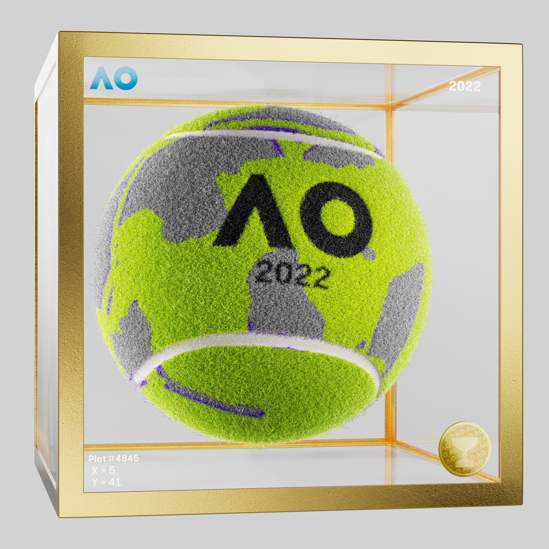 The Australian Open - The Australian Open Art Ball - AO Art Ball #3548 - NFT # 3548