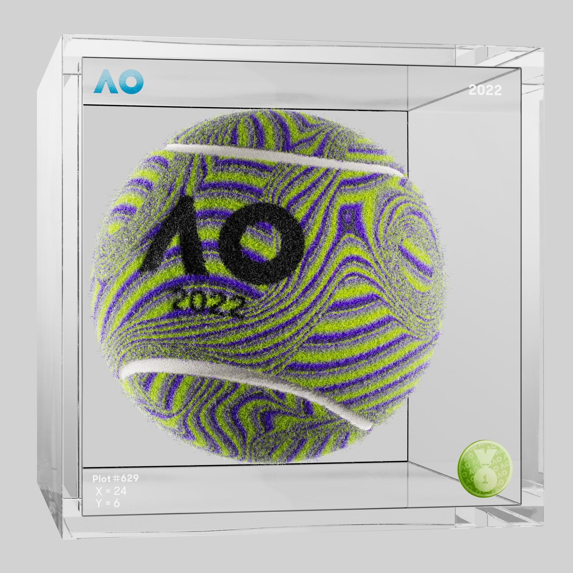 The Australian Open - The Australian Open Art Ball - AO Art Ball #3549 - NFT # 3549