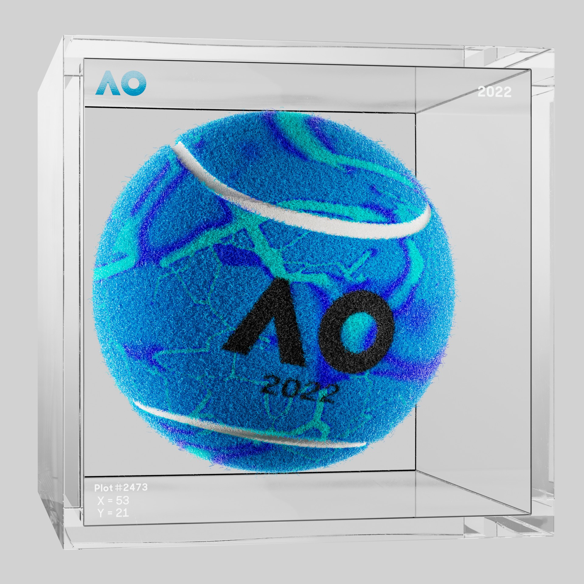 The Australian Open - The Australian Open Art Ball - AO Art Ball #355 - NFT # 355