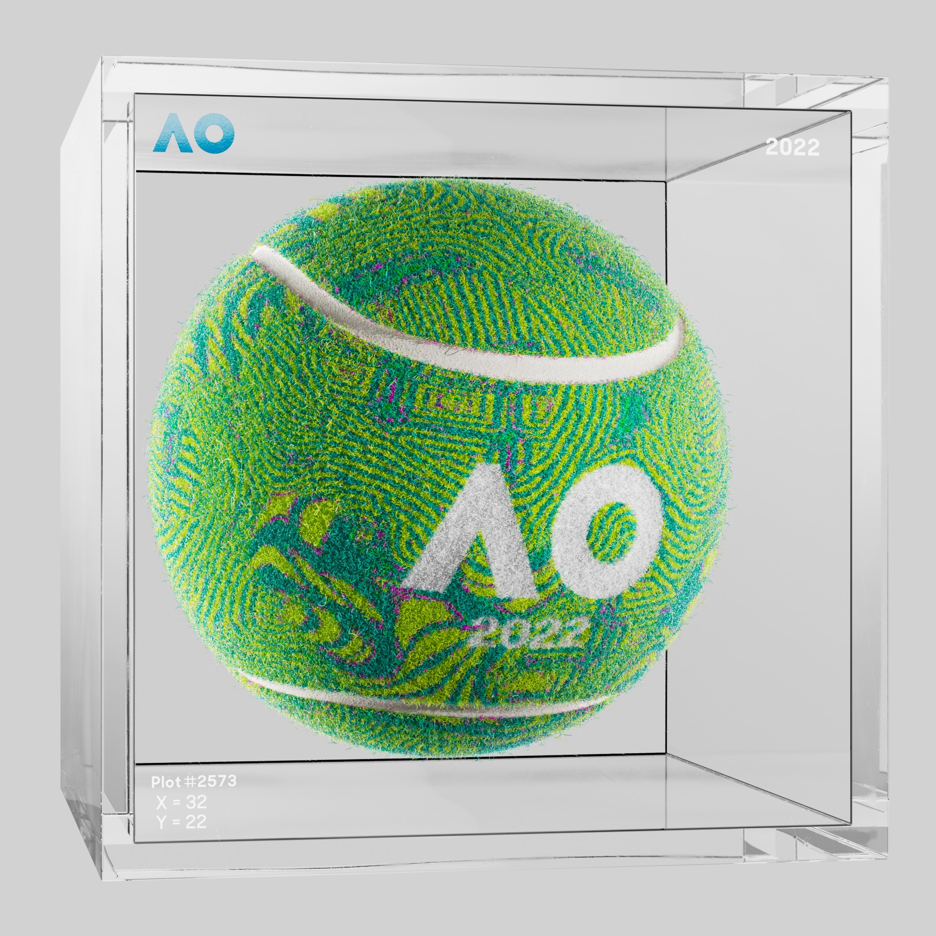 The Australian Open - The Australian Open Art Ball - AO Art Ball #3550 - NFT # 3550